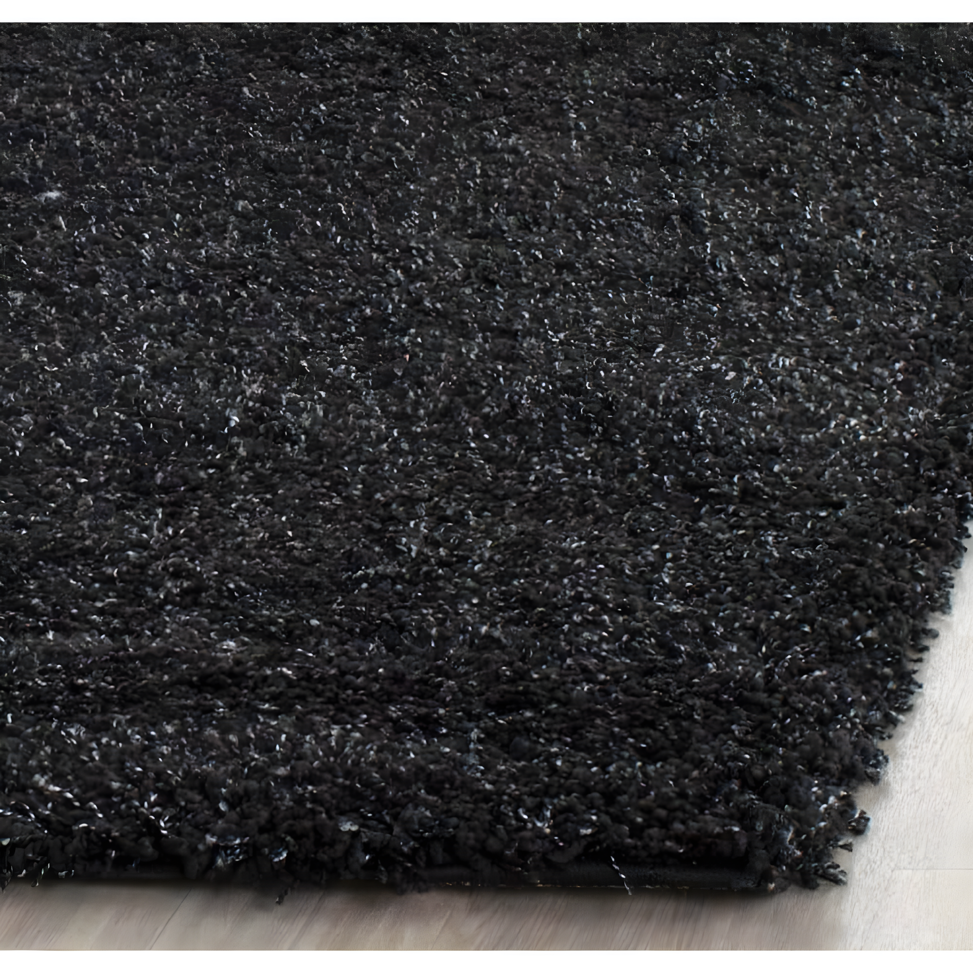 Shag SG151 Power Loomed Indoor Area Rug - Black/Ivory - 4'x6' - Safavieh.