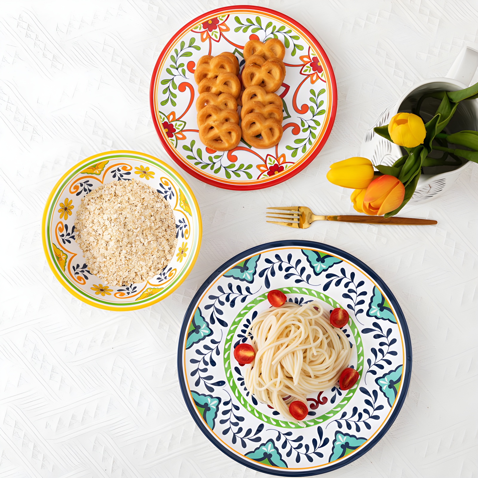 Melamine Large Serving Bowl, Melamine Mixing, Pasta Serving Bowls Set Of 2,100% Melamine Soup Bowl Salad Bowl Fruit Bowls,Lightweight And Unbreakab