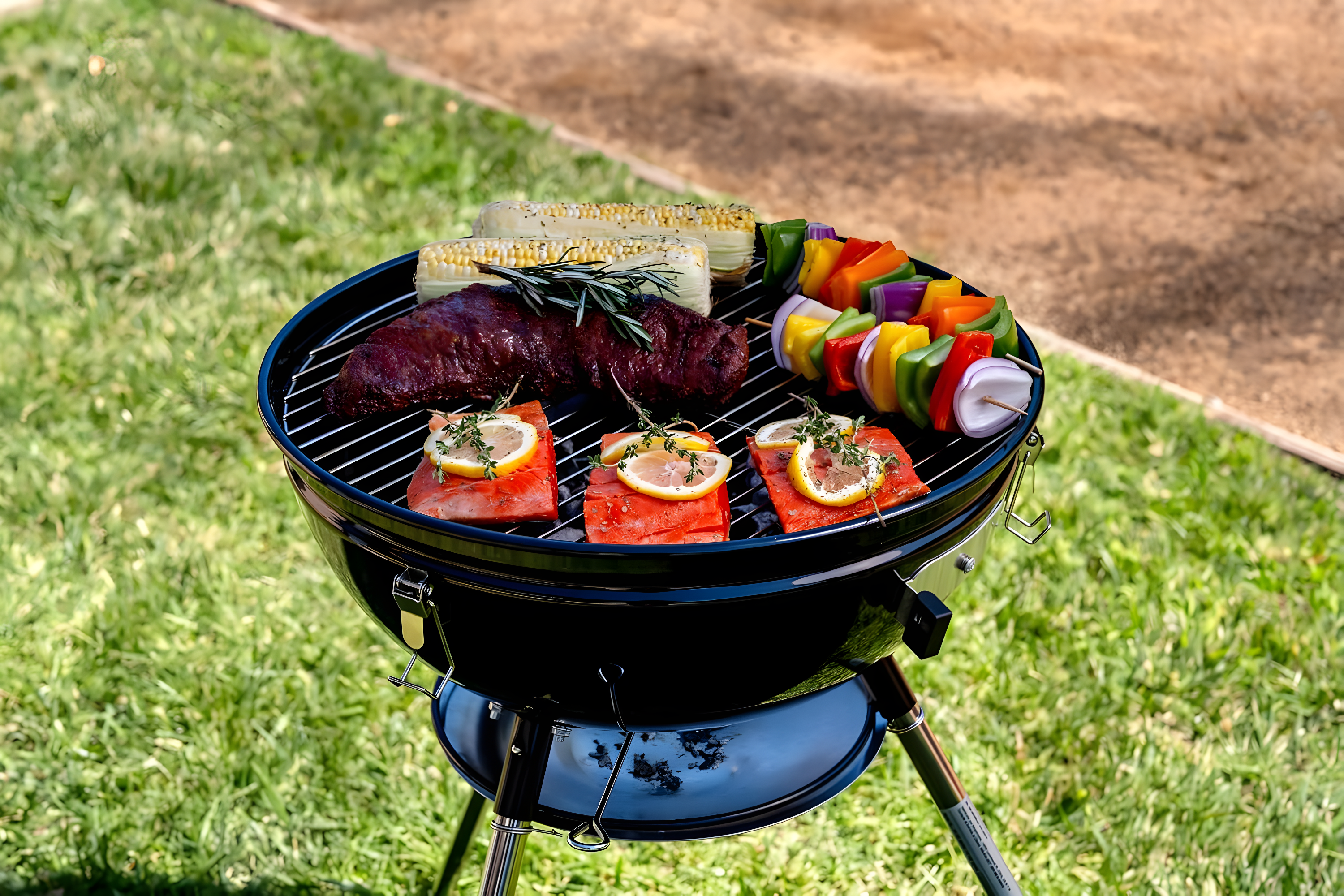 Megamaster Megamaster 4-in-1 Vertical Smoker and Charcoal Kettle Grill