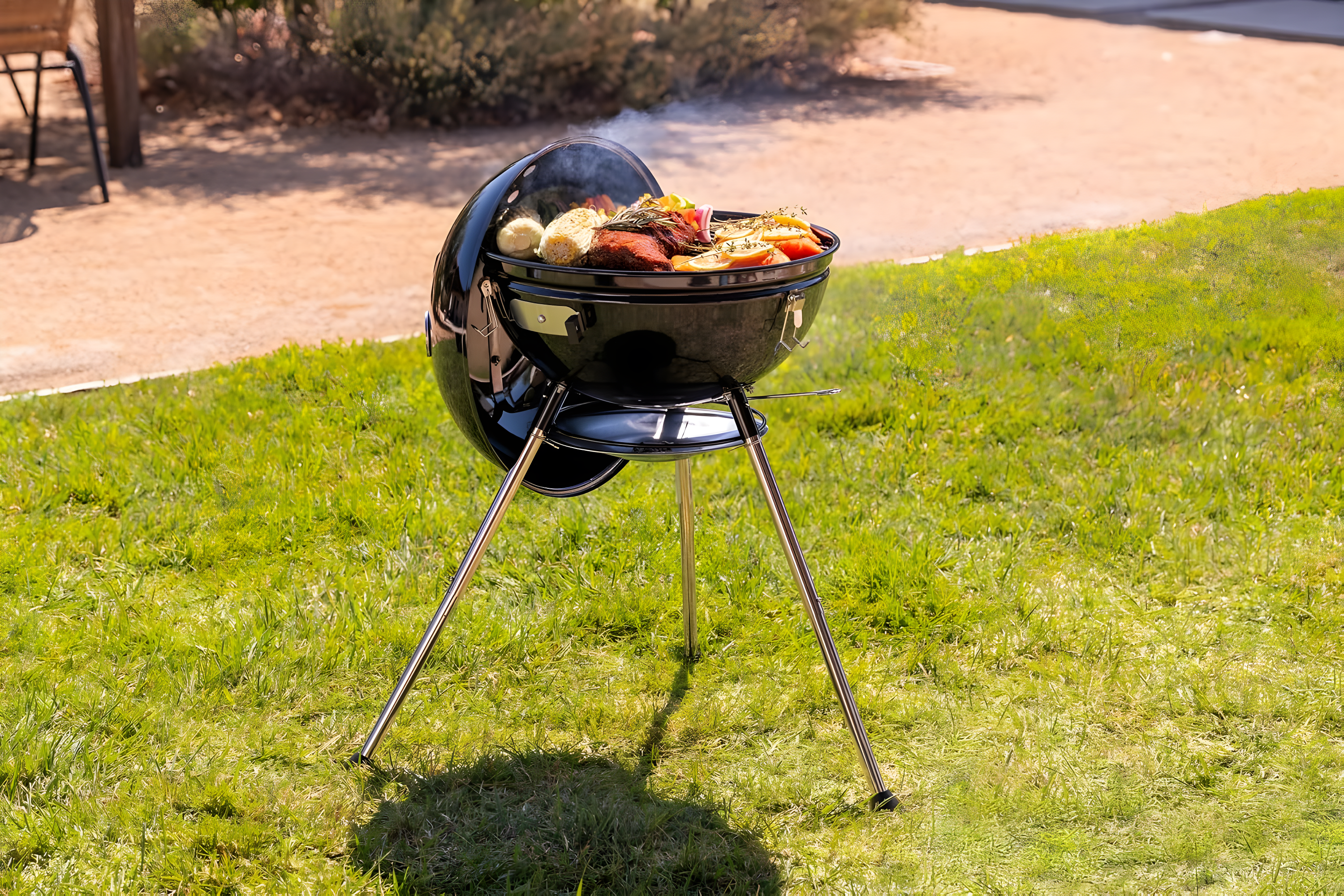 Megamaster Megamaster 4-in-1 Vertical Smoker and Charcoal Kettle Grill