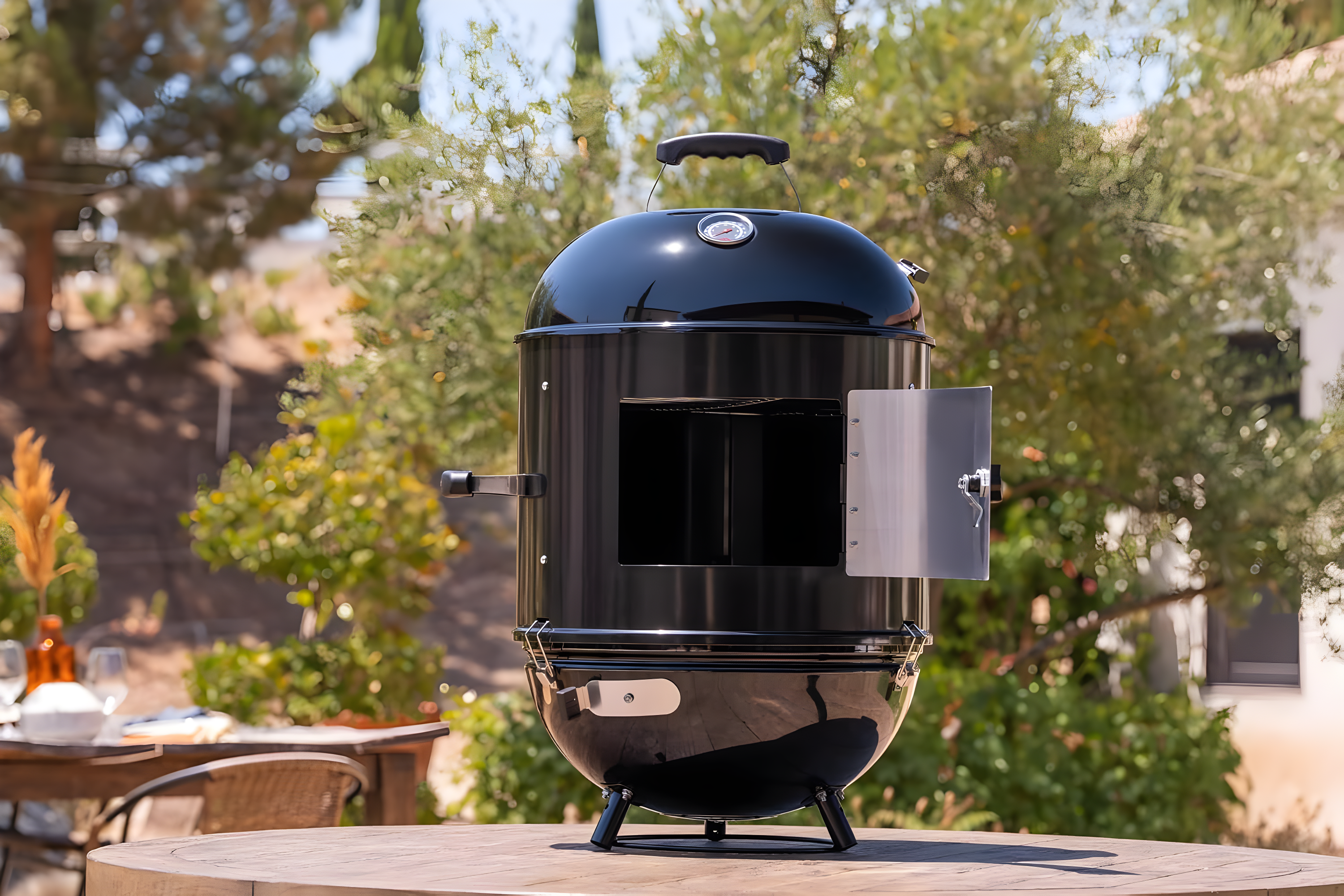 Megamaster Megamaster 4-in-1 Vertical Smoker and Charcoal Kettle Grill