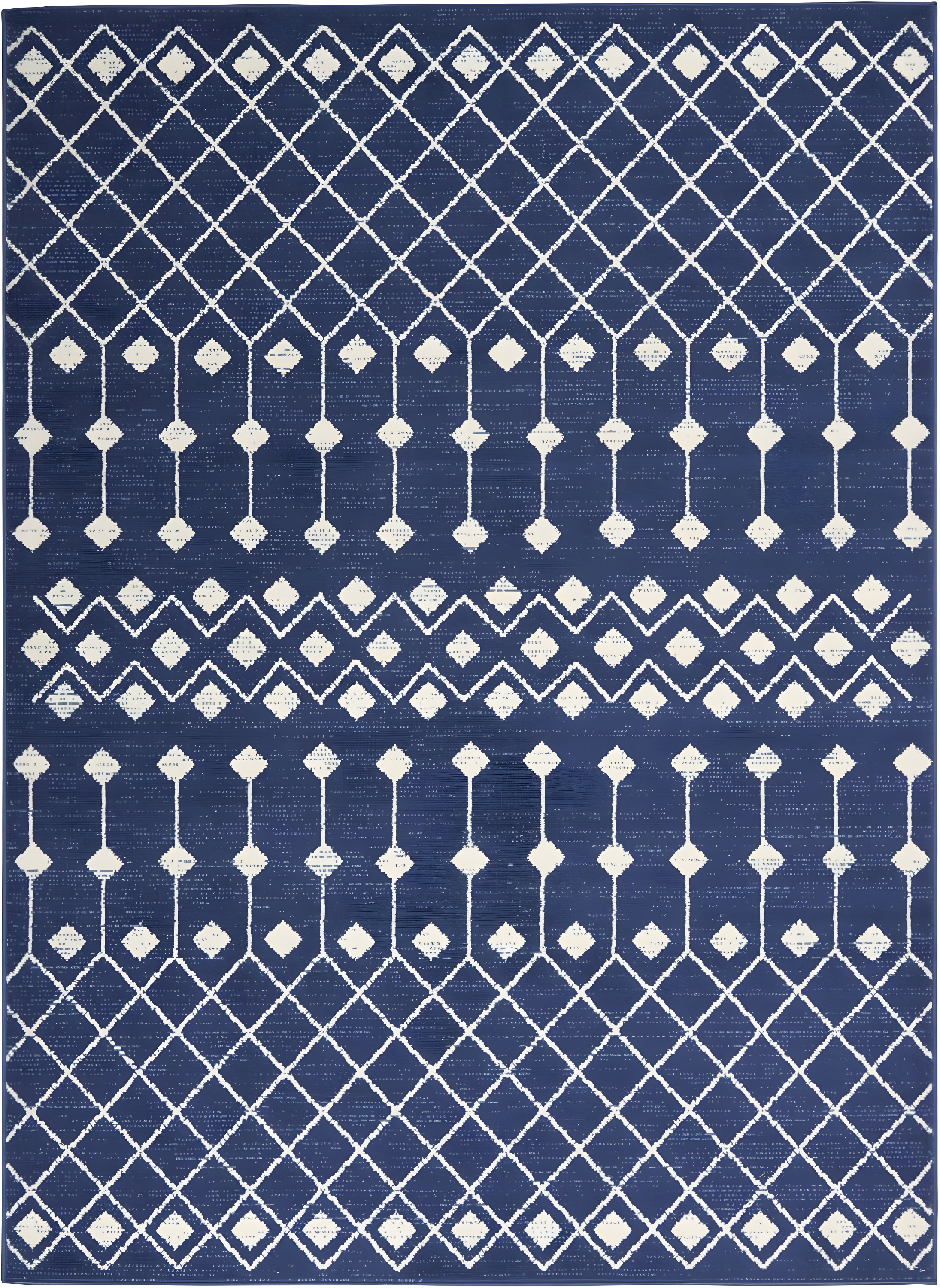 Nourison Grafix GRF37 Navy/White Indoor Area Rug - 6' x 9'