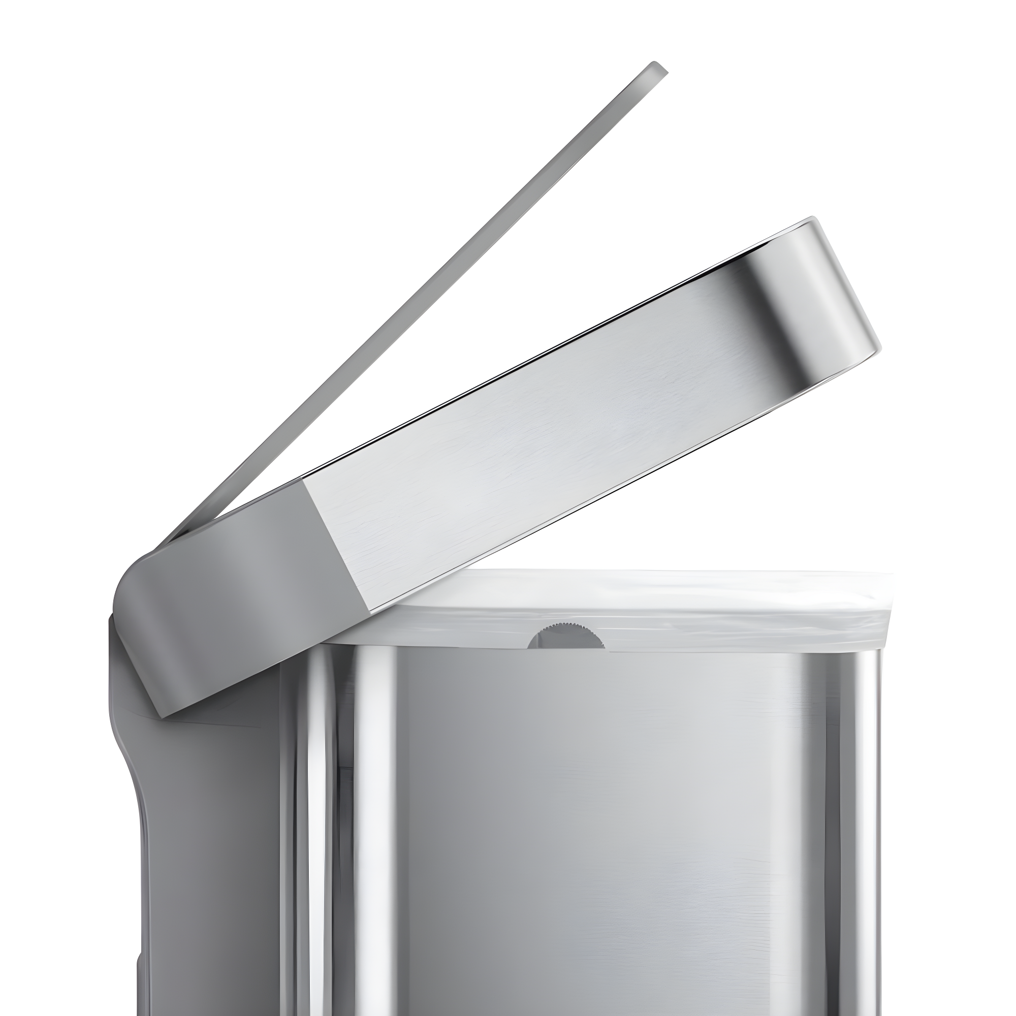 Simplehuman 45 Liter/ 12 Gallon Liter Kitchen Step Trash Can, Brushed Stainless Steel & Plastic Lid
