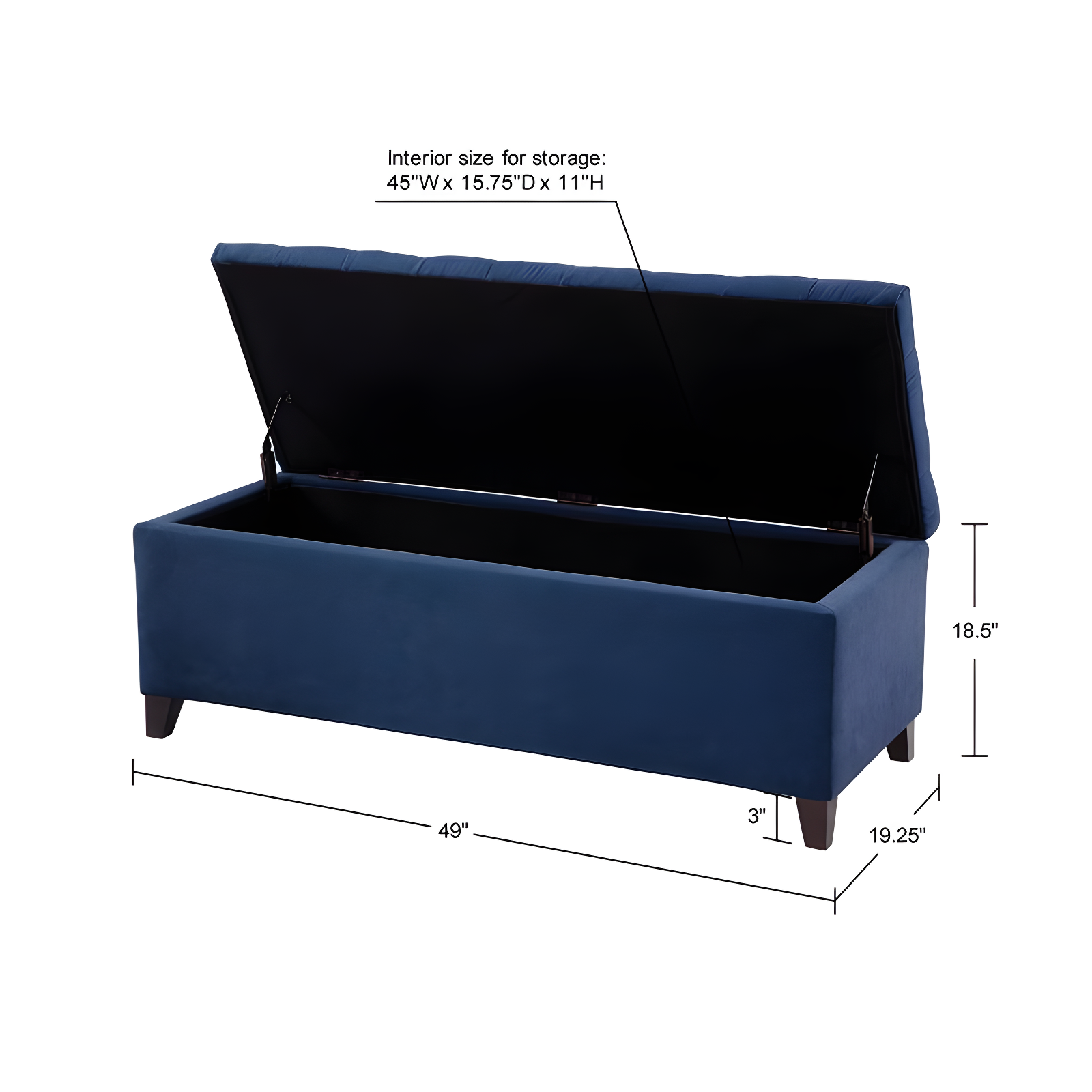 Everly Quinn Tufted Top Storage Bench, Mudroom Bench