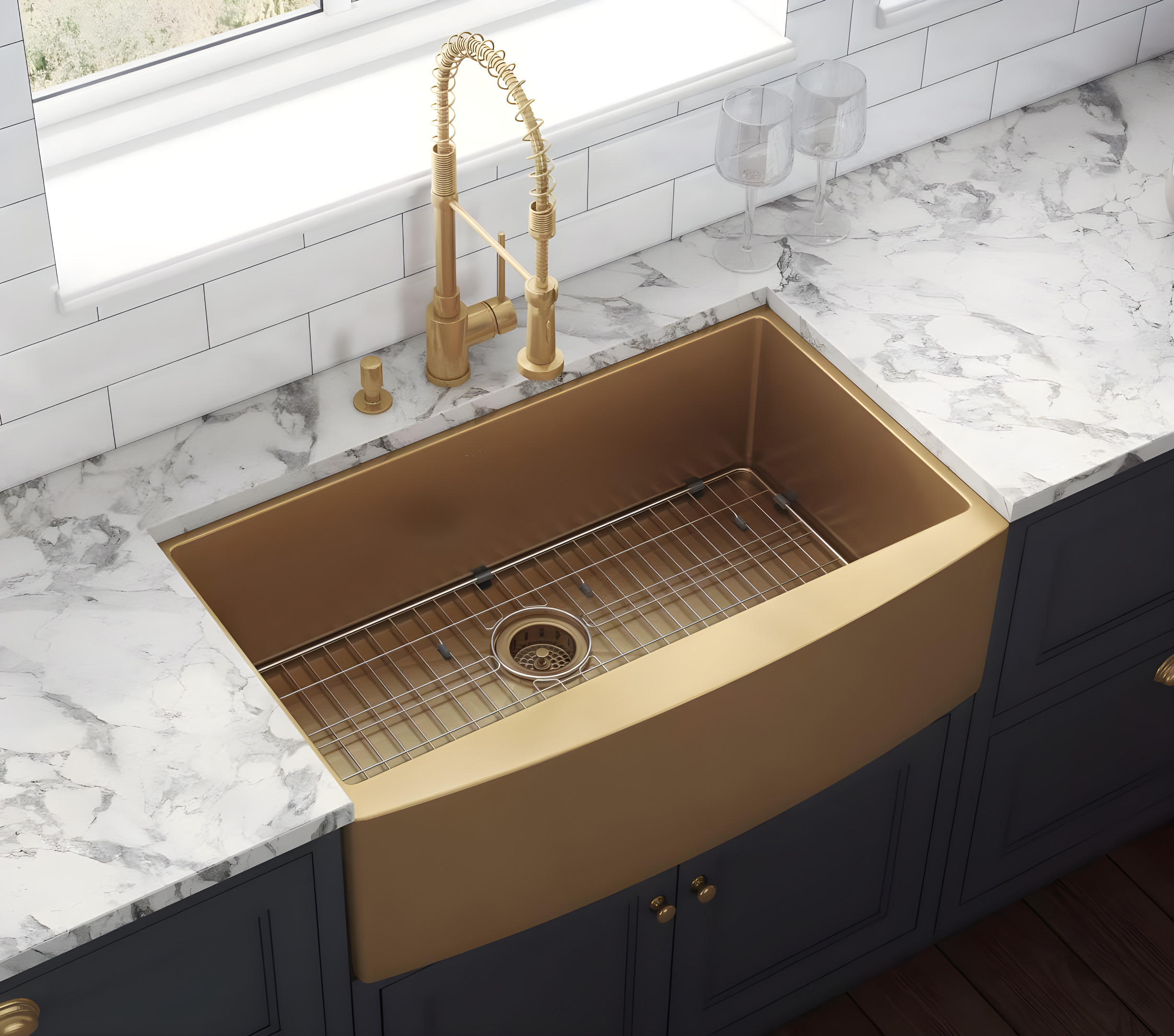 Ruvati 33-inch Apron-Front Farmhouse Kitchen Sink -Stainless Steel