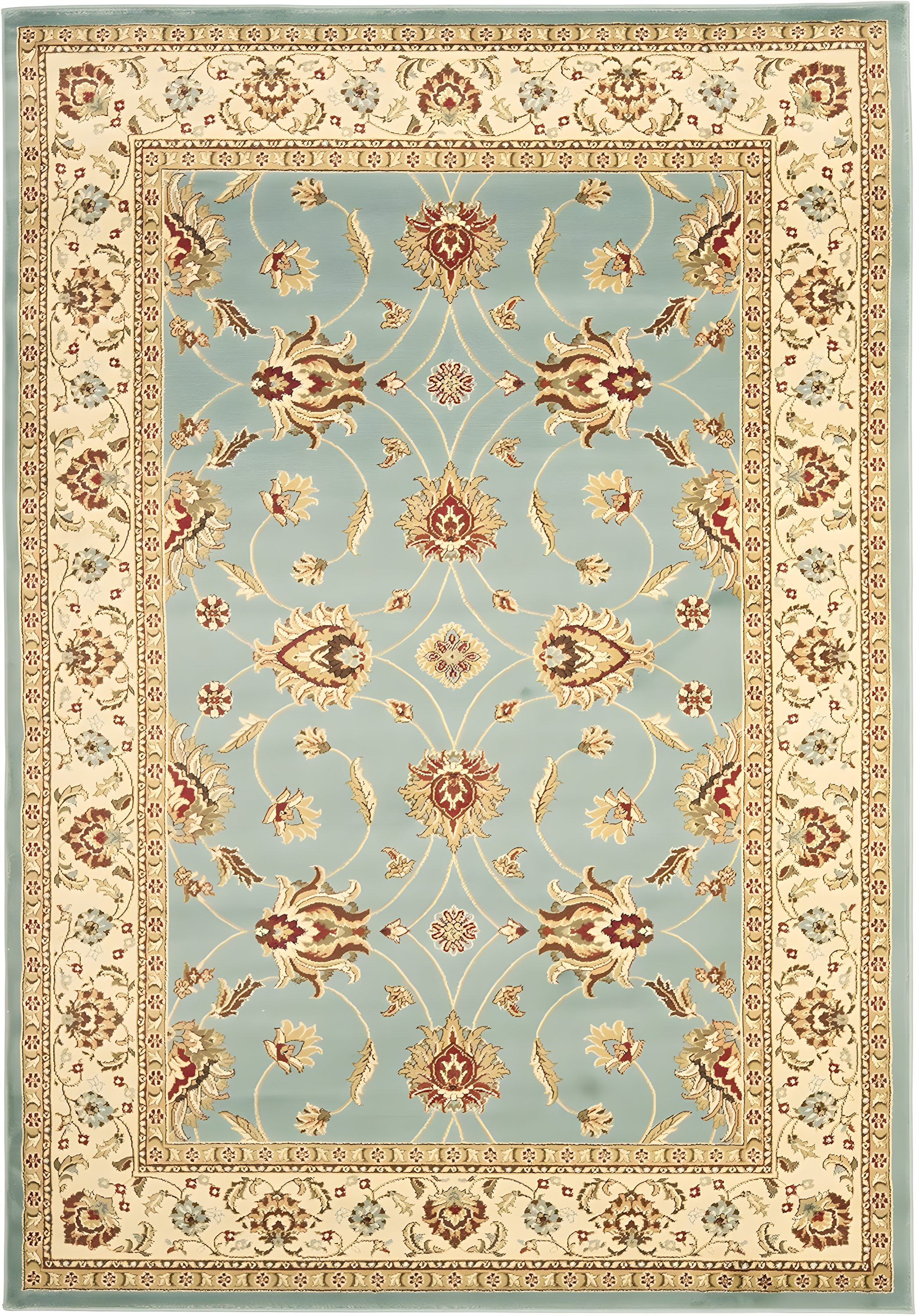 Lyndhurst LNH553 Power Loomed Area Rug - Blue/Ivory - 5'3"x7'6" - Safavieh.
