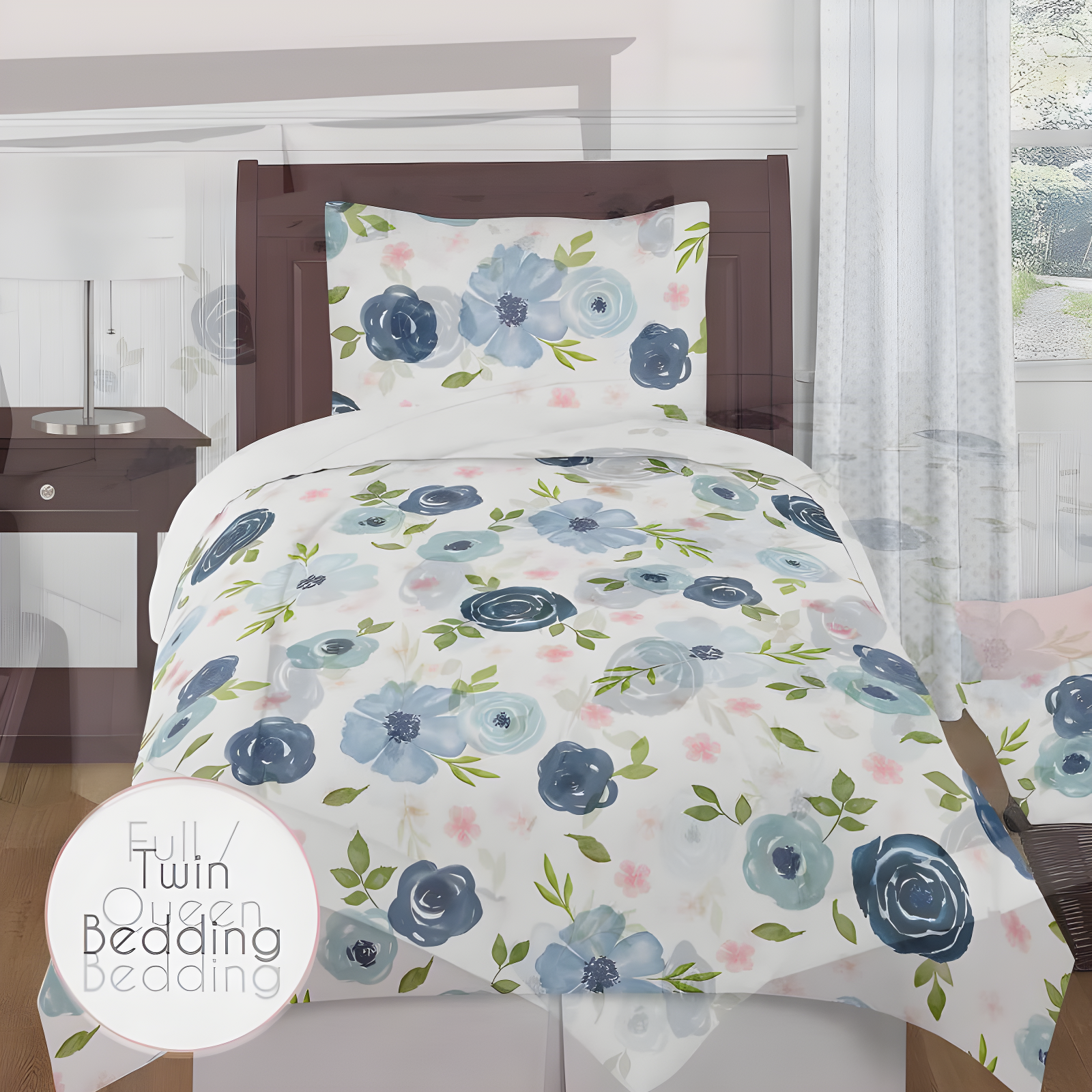 Sweet Jojo Designs Floral Tailored 54'' Window Valance