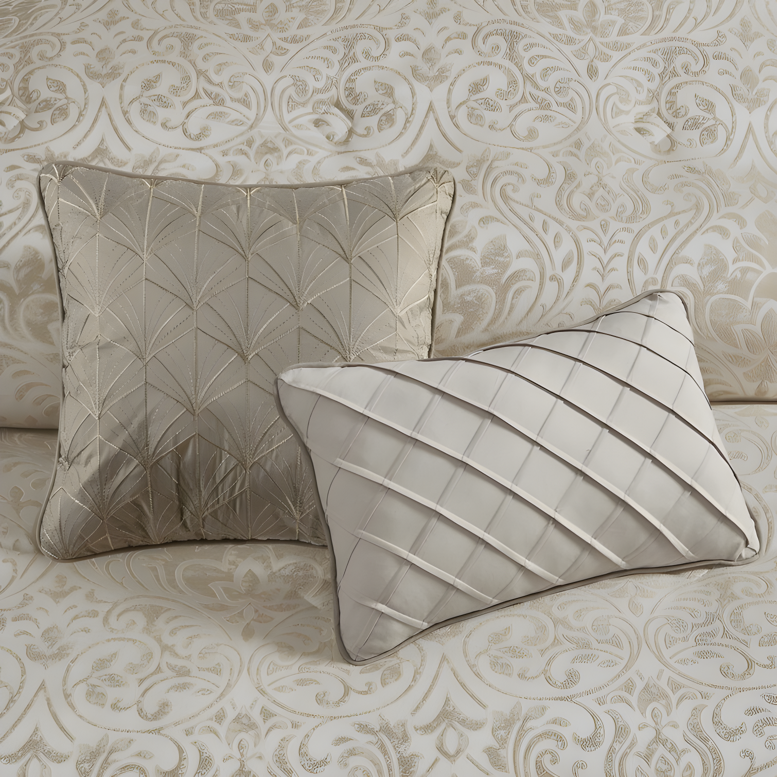 Madison Park Emilia 12 Piece Jacquard Comforter Set with Bed Sheets