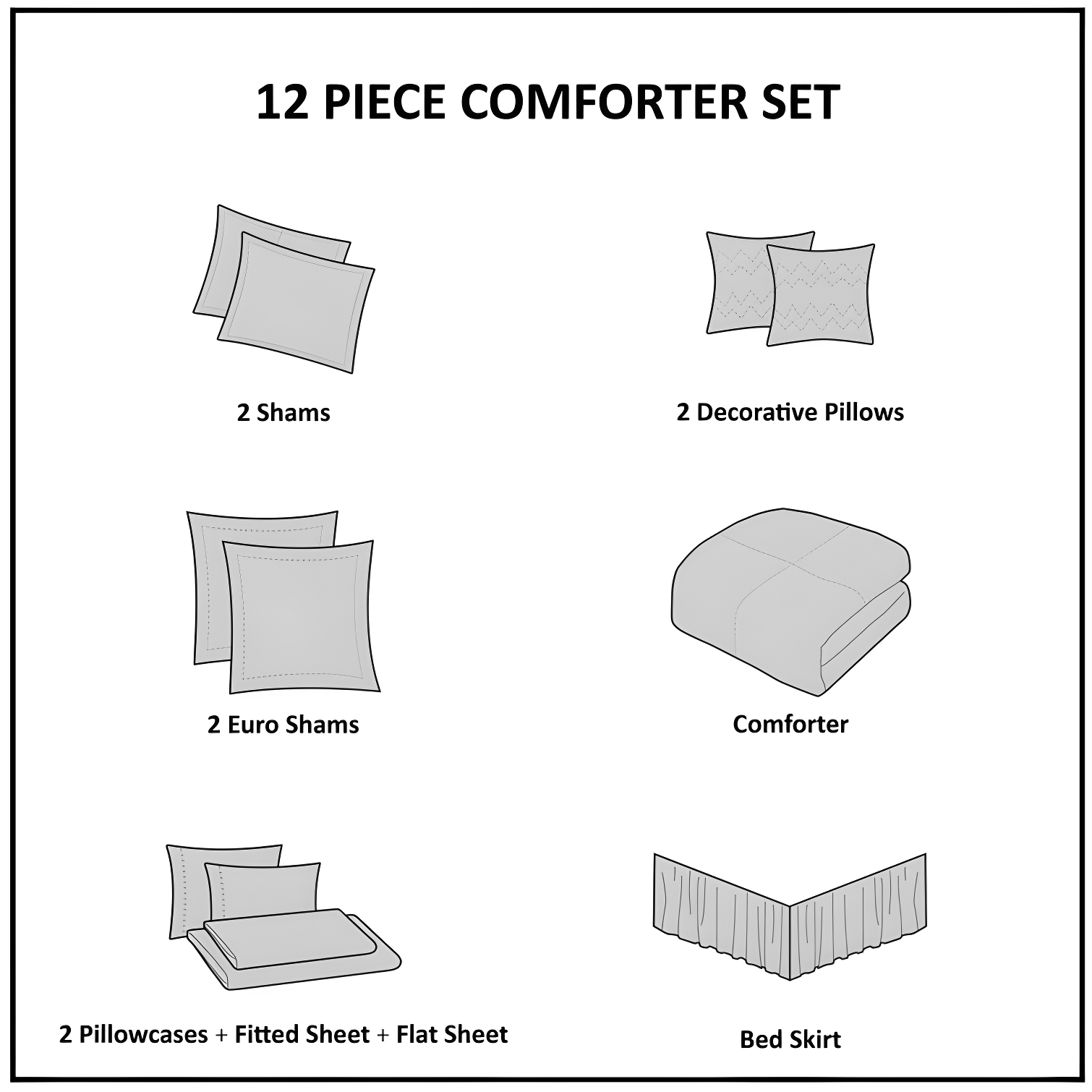 Madison Park Emilia 12 Piece Jacquard Comforter Set with Bed Sheets