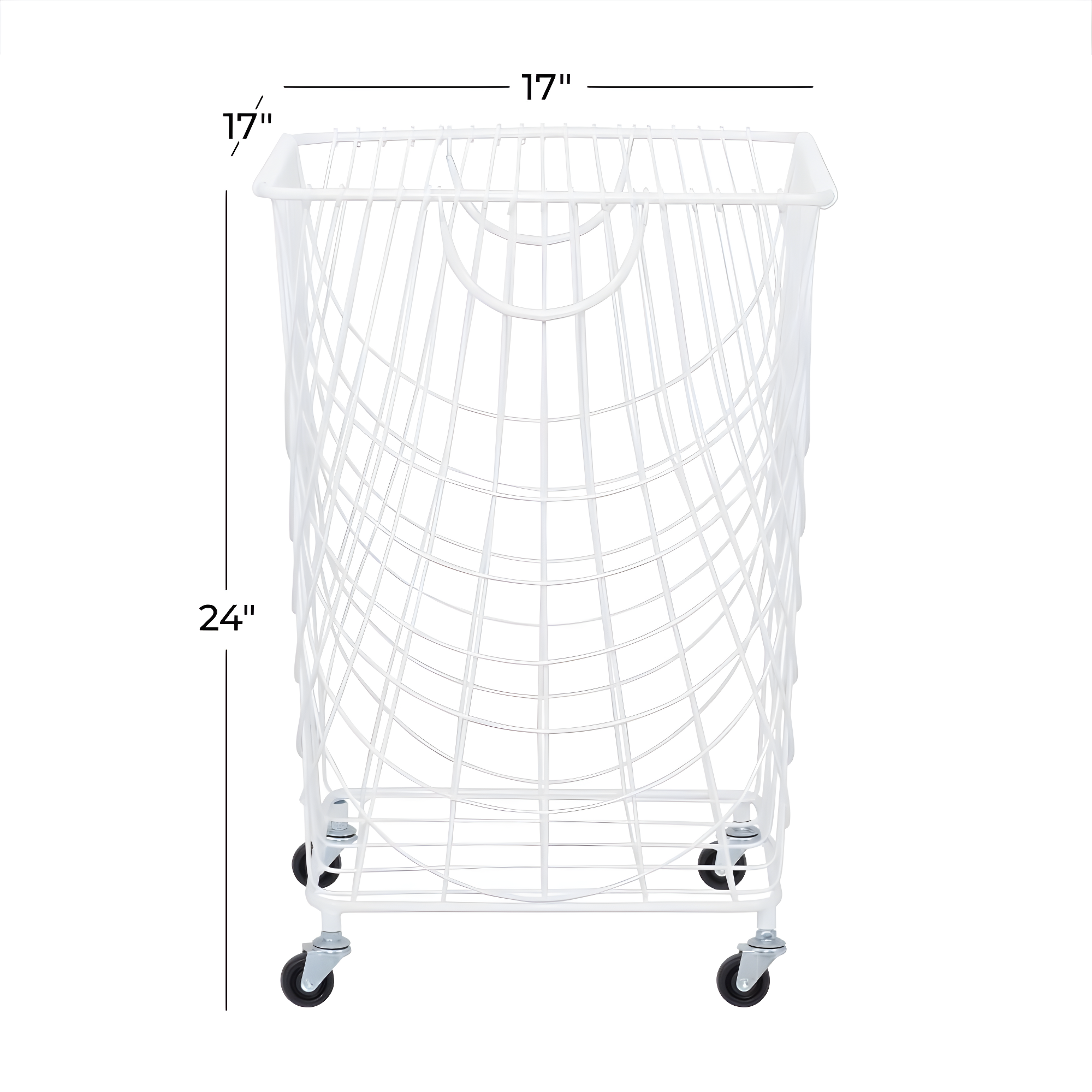 CosmoLiving by Cosmopolitan Metal Deep Set Metal Mesh Laundry Basket Storage Cart with Wheels and Handles & Reviews | Joss & Main