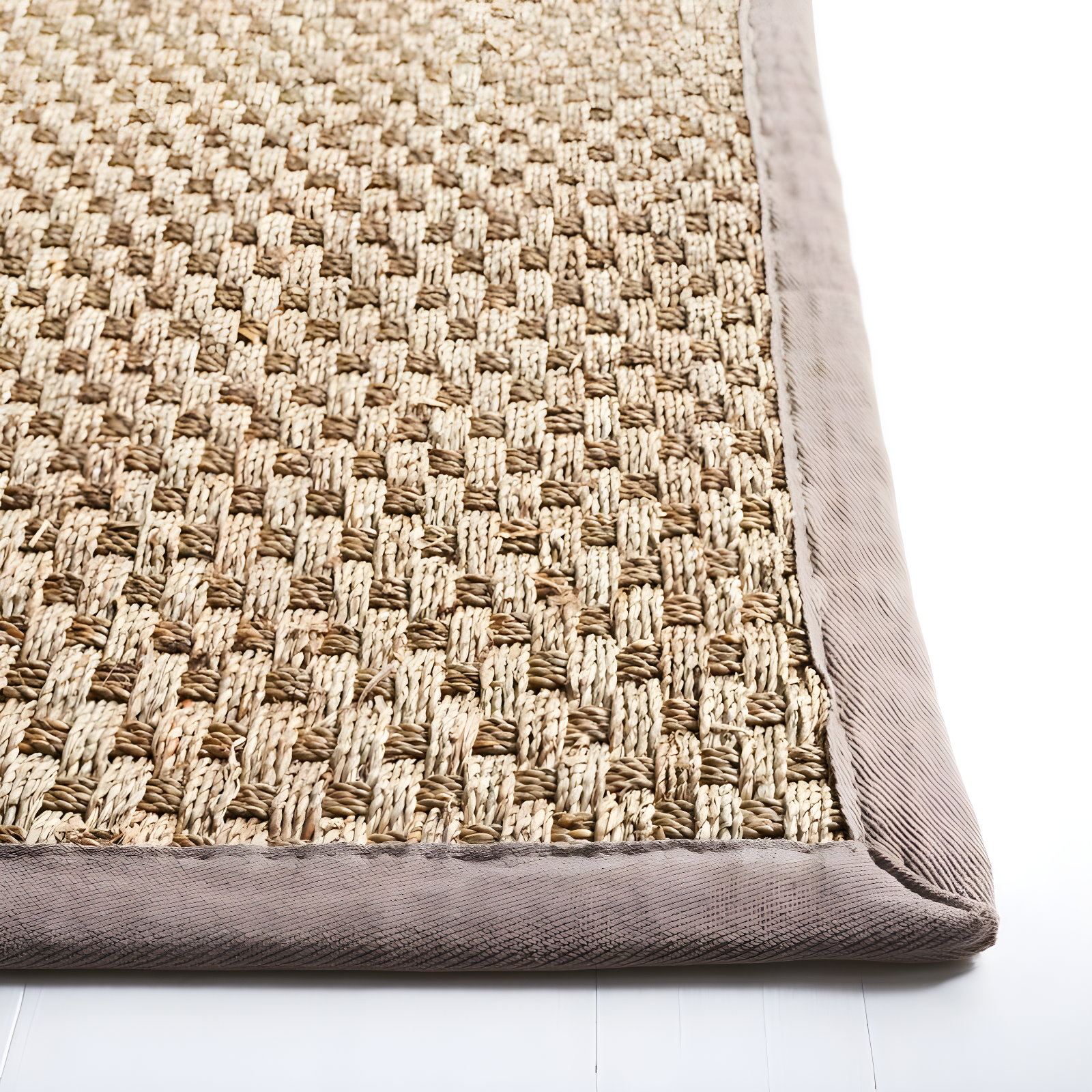 Natural Fiber NF114 Power Loomed Runner Rug - Natural/Grey - 2'6"x20' - Safavieh.
