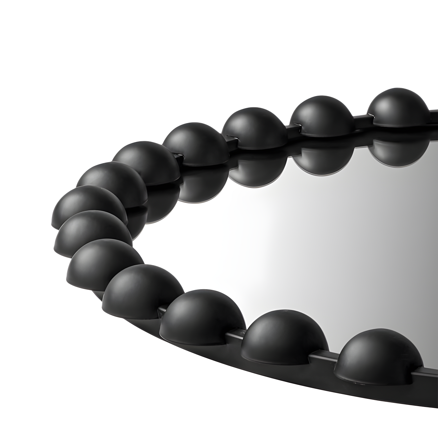 Marlowe Beaded Round Metal Wall Mirror
