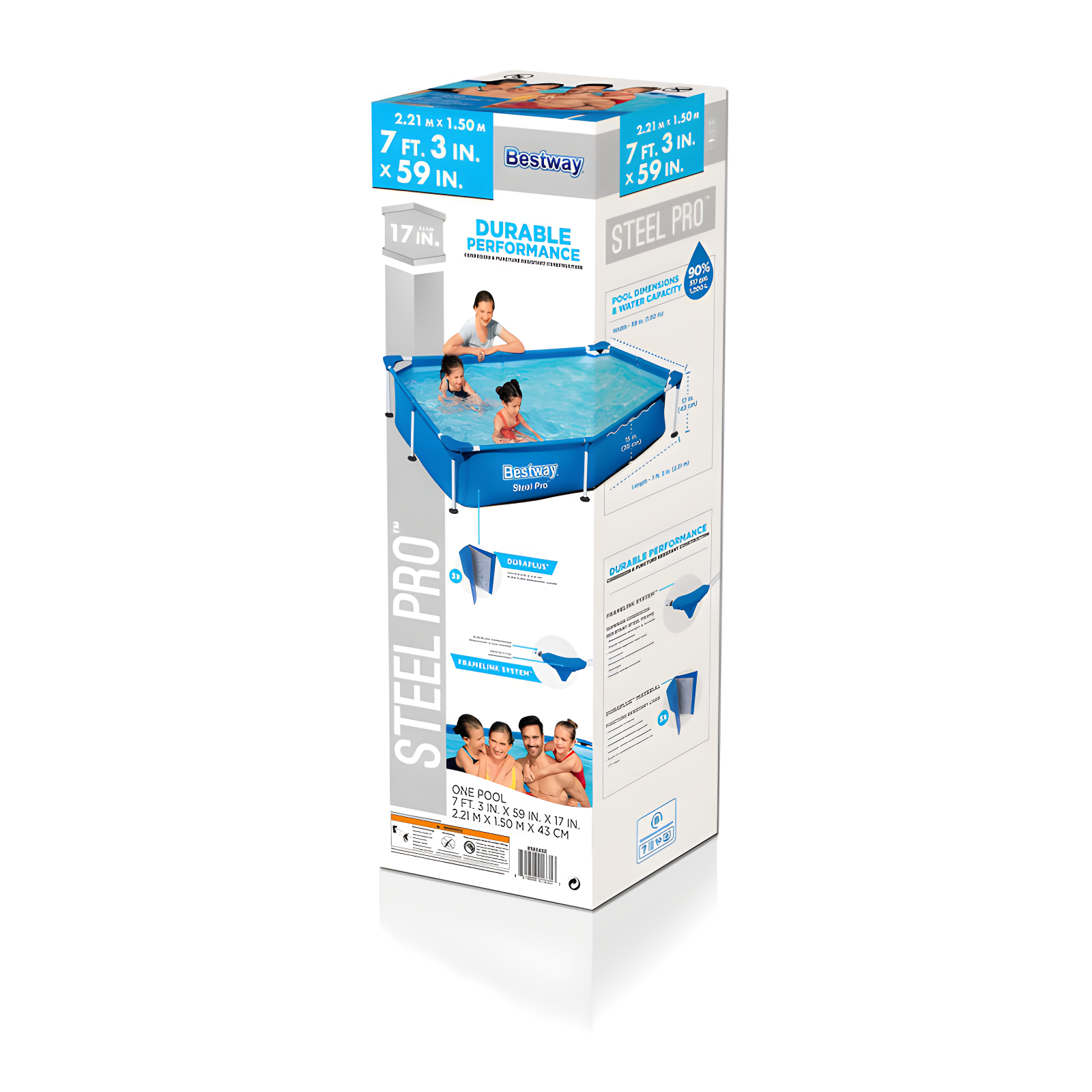 Bestway Bestway Steel Pro Rectangular Above Ground Swimming Pool Set