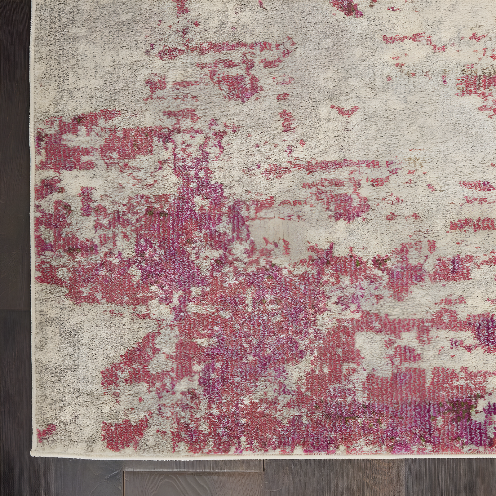 Celestial CES02 Area Rug Colorful Contemporary Abstract By Nourison Ivory/Pink 2'2" x 3'9"
