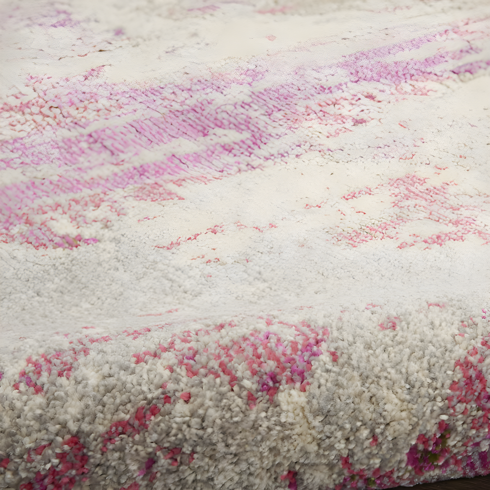Celestial CES02 Area Rug Colorful Contemporary Abstract By Nourison Ivory/Pink 2'2" x 3'9"