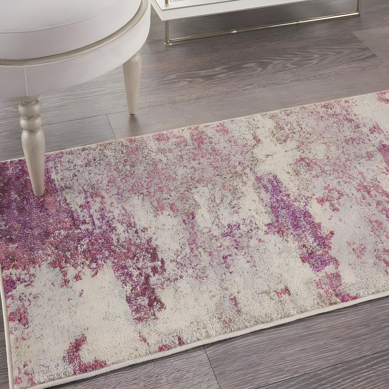 Celestial CES02 Area Rug Colorful Contemporary Abstract By Nourison Ivory/Pink 2'2" x 3'9"