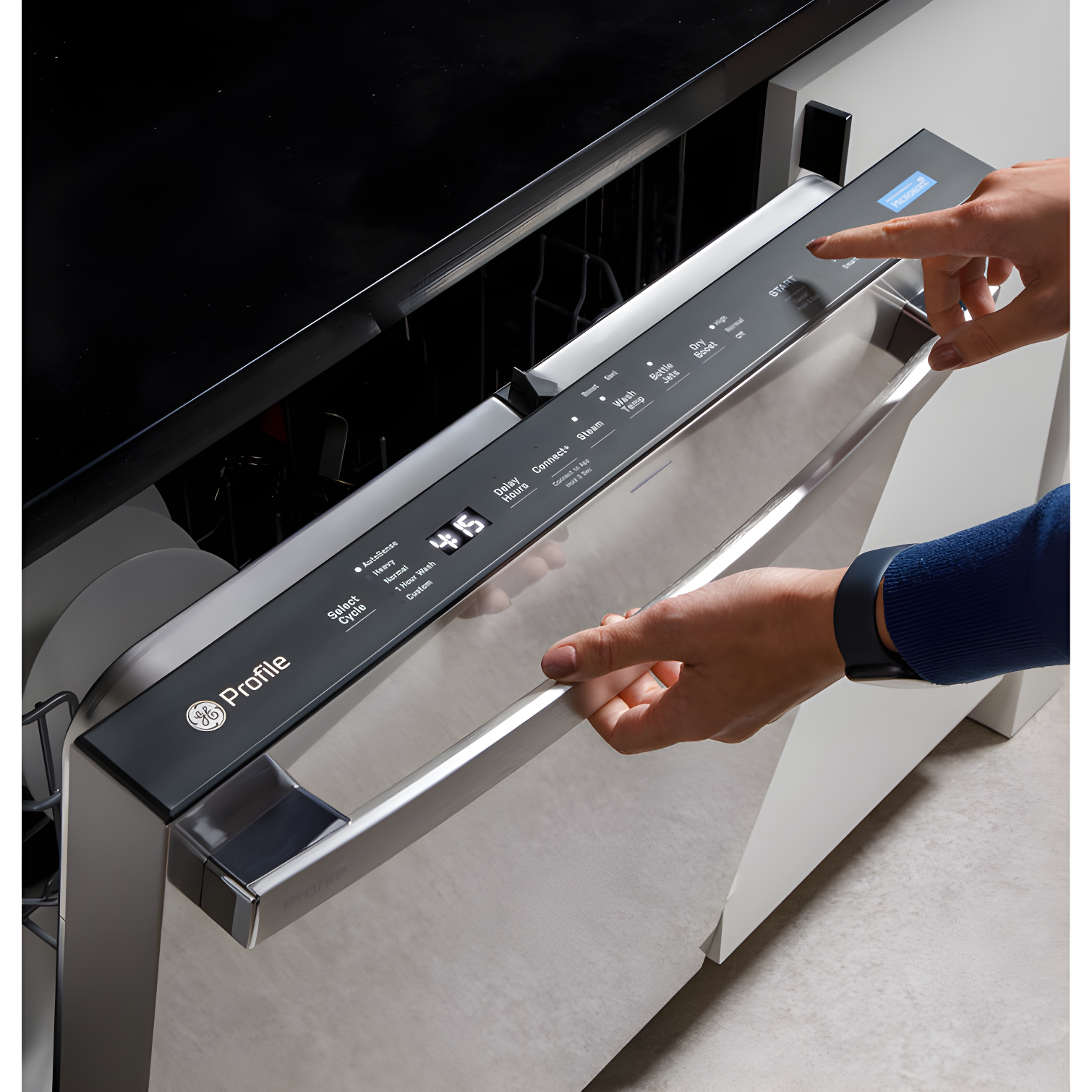 GE Profile™ PDT715SYVFS 24" 44 Decibel ENERGY STAR Certified Smart Built-in Top Control Dishwasher with Adjustable Rack and Tub