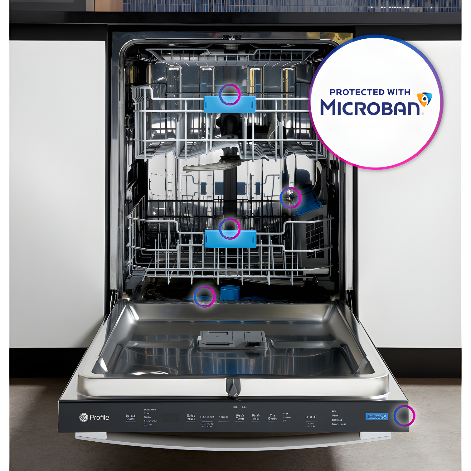 GE Profile™ PDT715SYVFS 24" 44 Decibel ENERGY STAR Certified Smart Built-in Top Control Dishwasher with Adjustable Rack and Tub