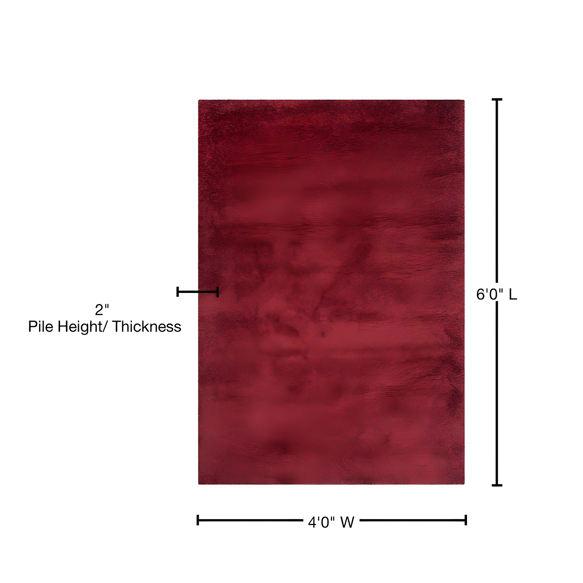 Shag SG151 Power Loomed Indoor Area Rug - Maroon - 4'x6' - Safavieh.