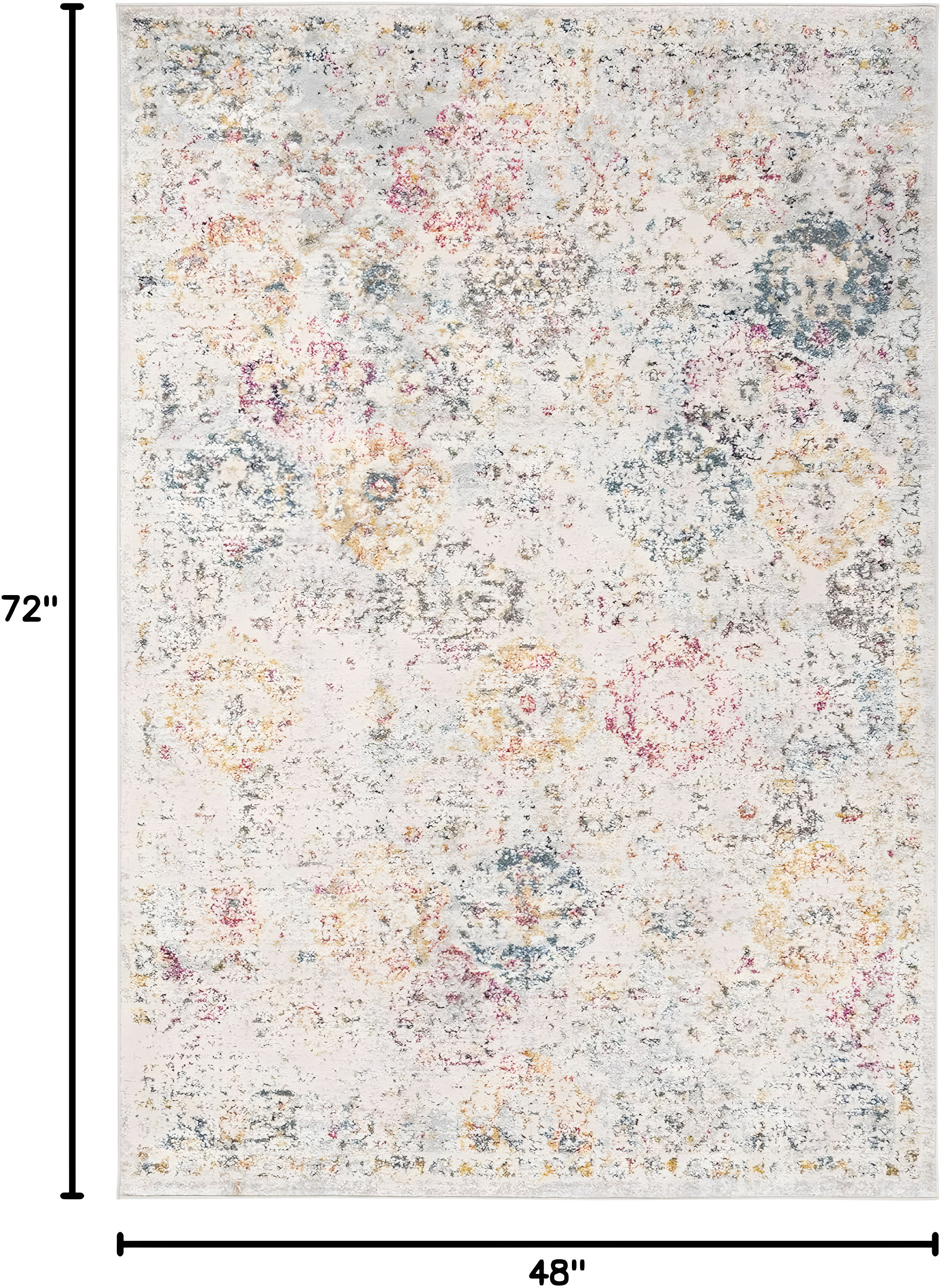 Madison MAD611 Power Loomed Indoor Area Rug - Grey/Gold - 4'x6' - Safavieh