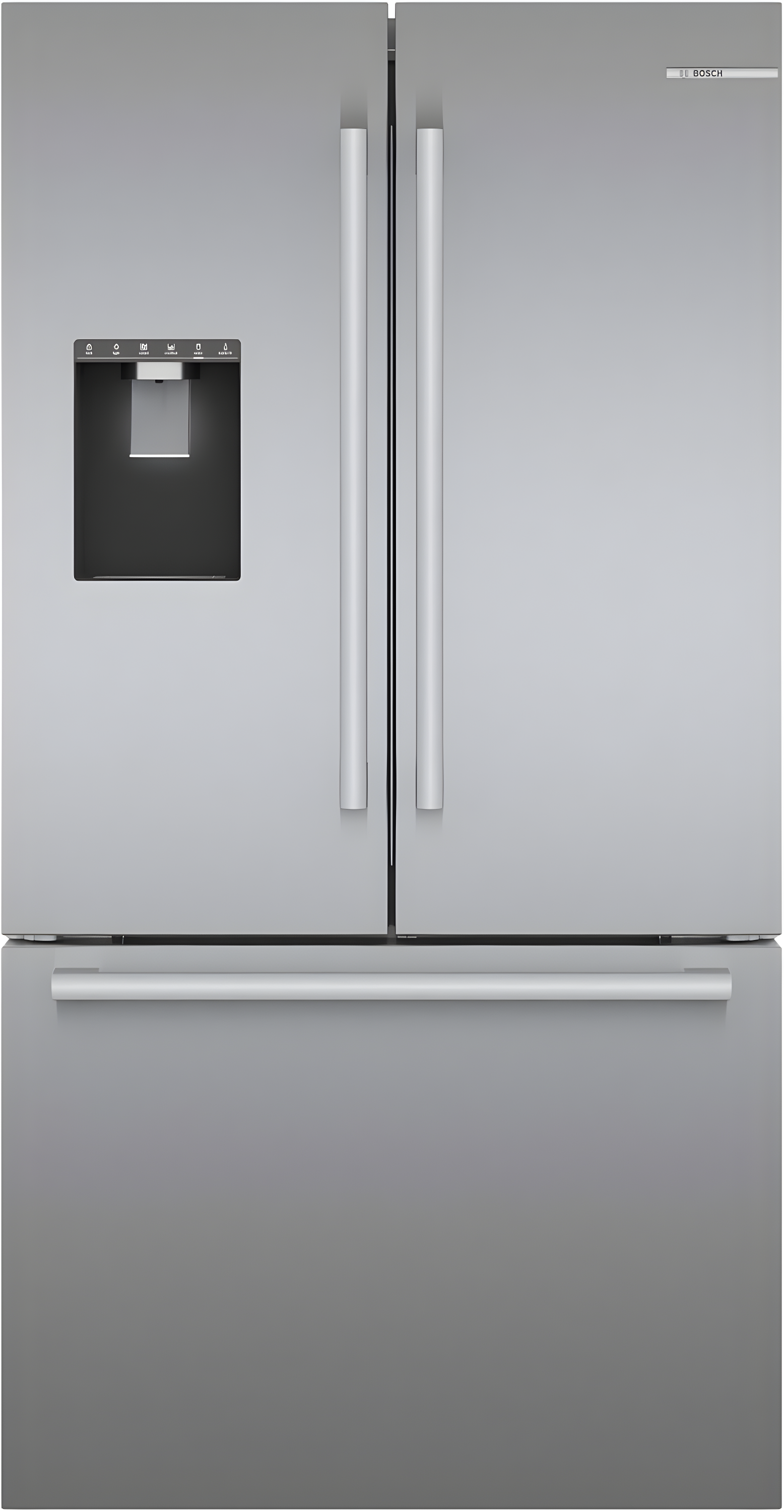 Bosch - 500 Series 36-Inch Smart French Door Standard-Depth Refrigerator With Quickicepro, Anti-Fingerprint, External Water & Ice, Home Connect