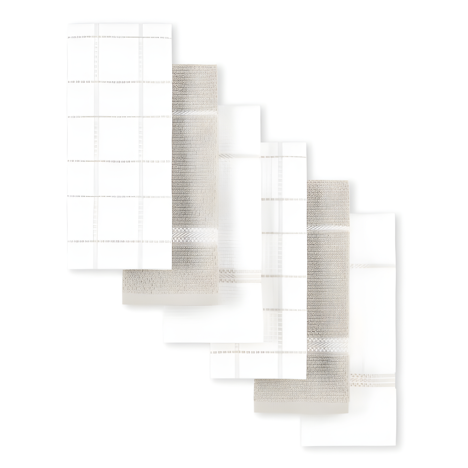 Martha Stewart Martha Stewart Modern Waffle Kitchen Towel Set 6-Pack, Linen, 16"x28" (Set of 6)