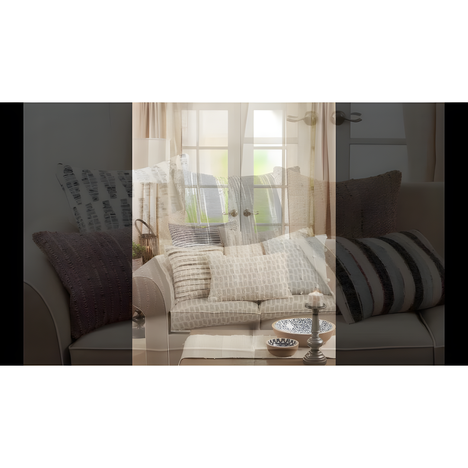Saro Felt Collection Appliqued Felt Throw Pillow