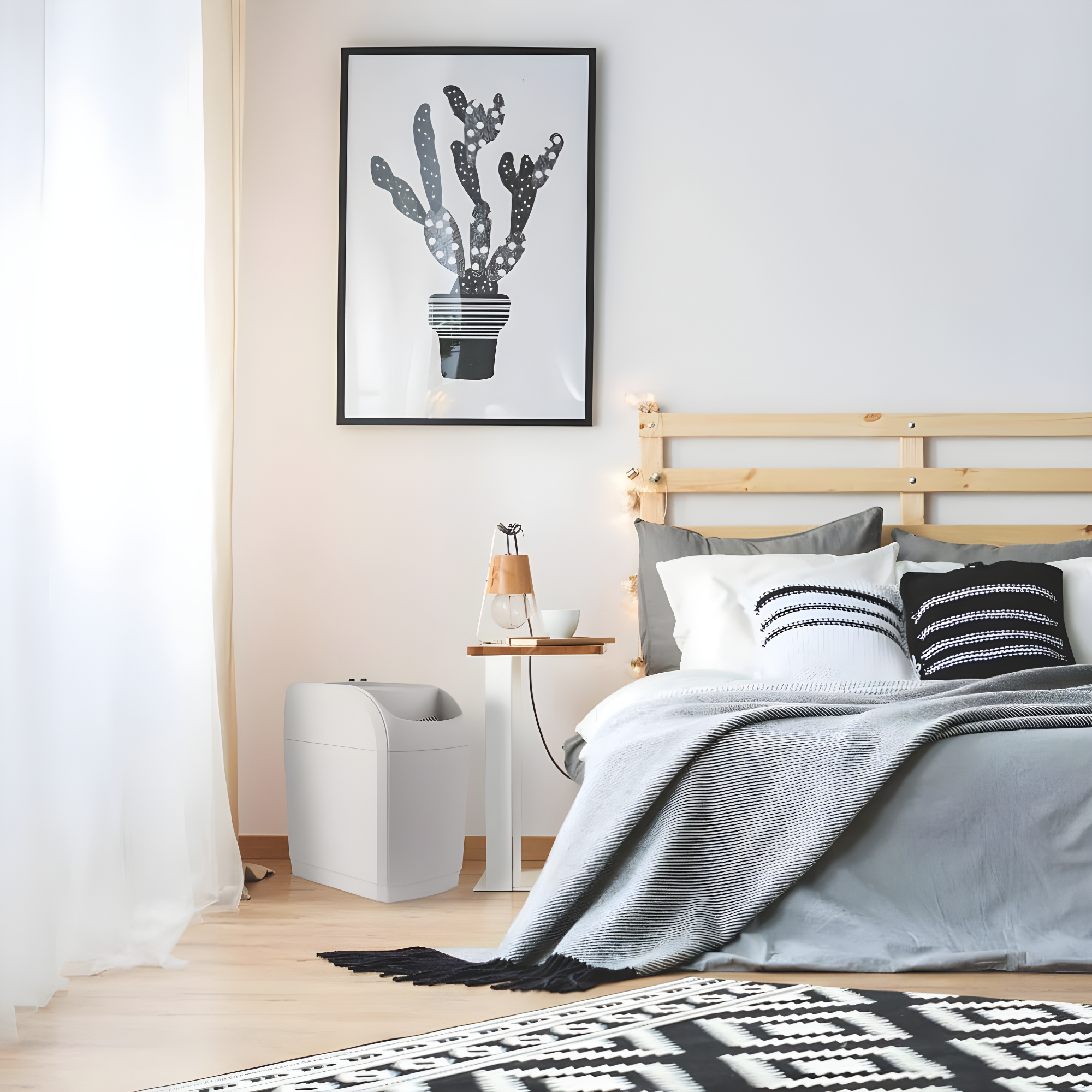 AIRCARE 696 400HB Whole House Credenza Evaporative Humidifier for 3600 sq. ft, Light Oak