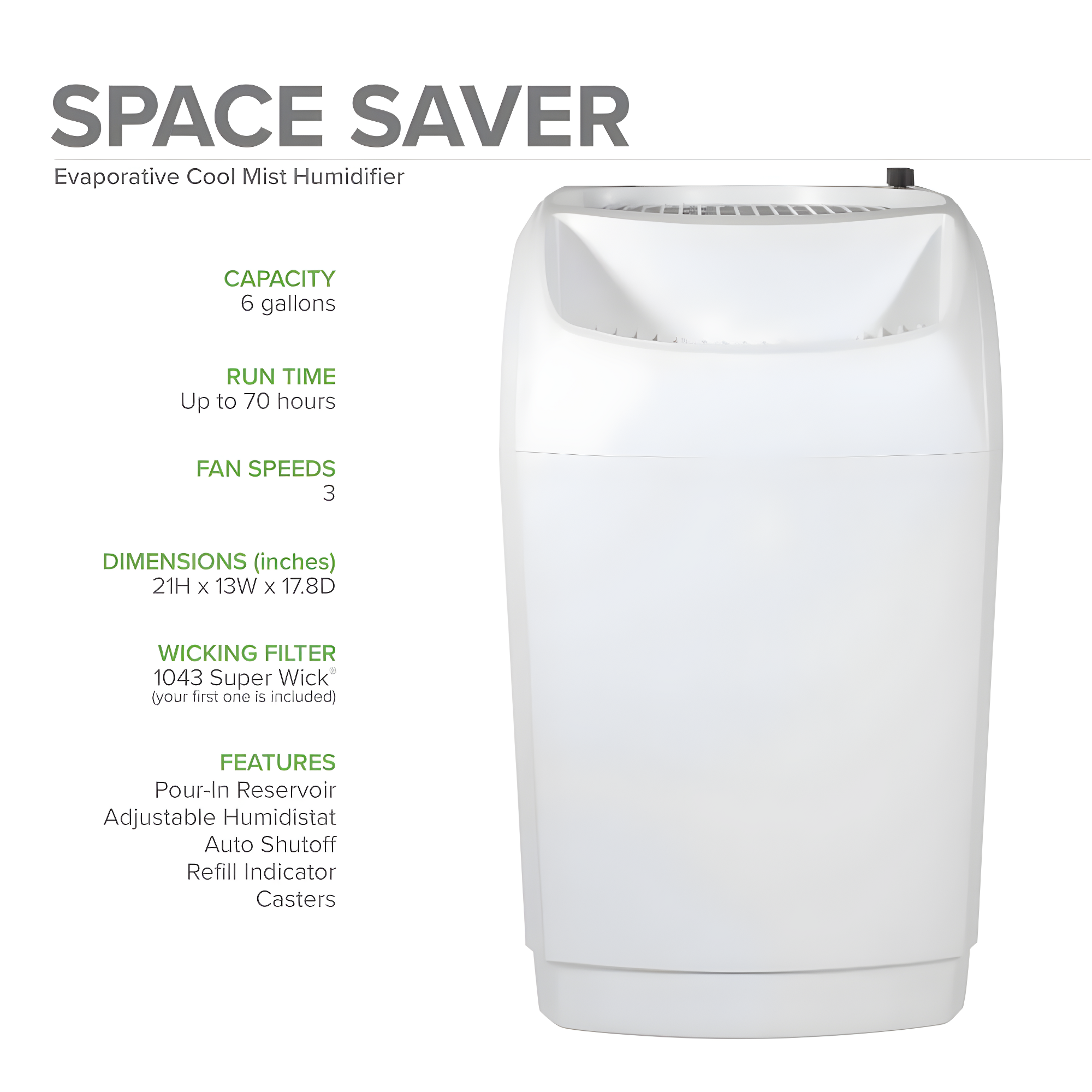 AIRCARE 696 400HB Whole House Credenza Evaporative Humidifier for 3600 sq. ft, Light Oak