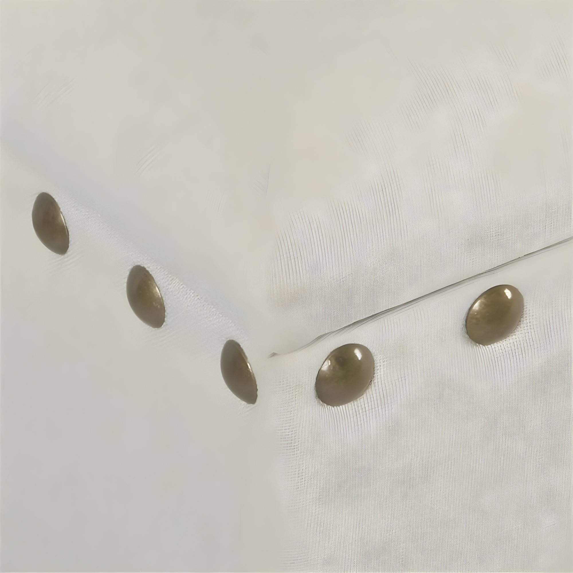 Large Storage Bench with Nailhead Trim Cream - HomePop