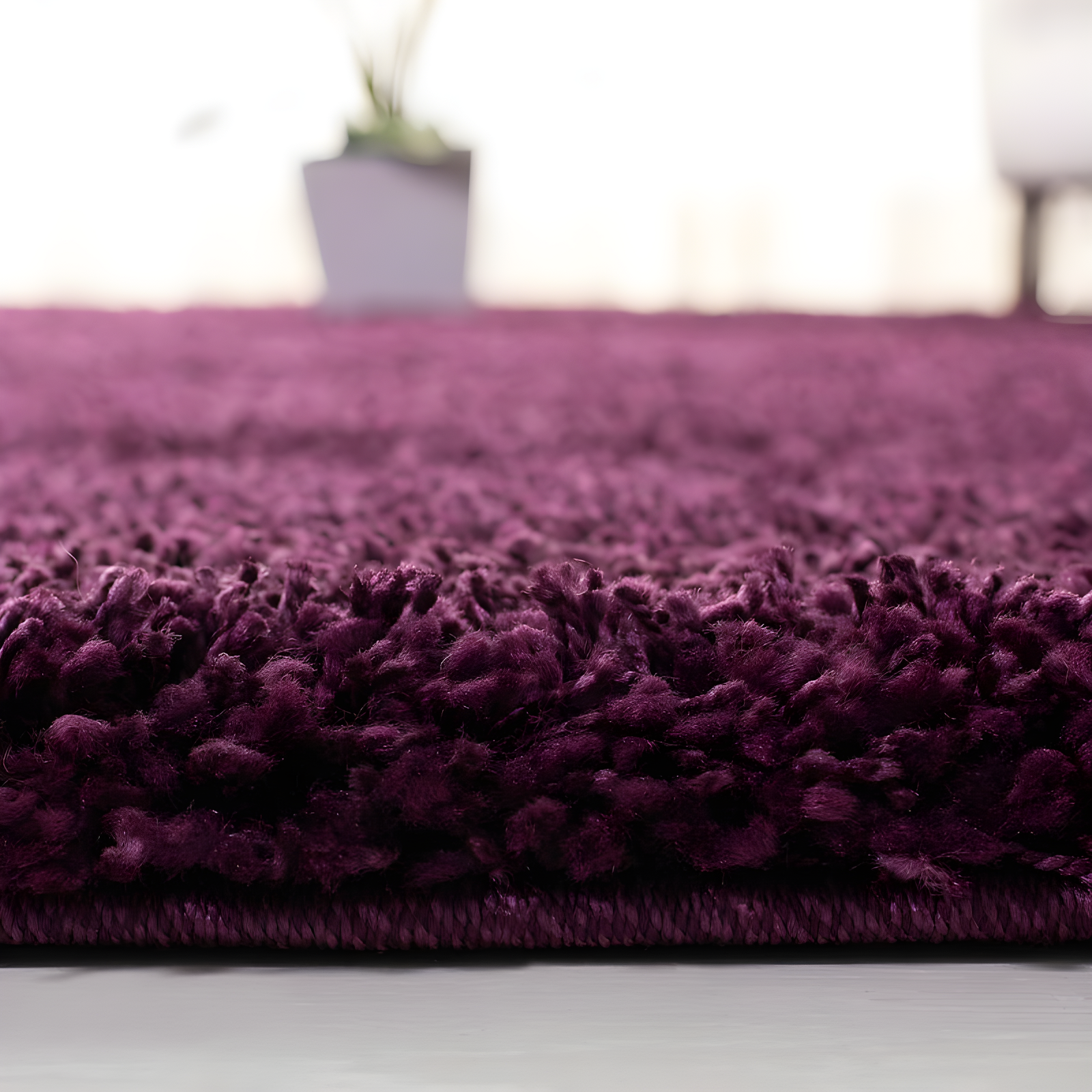 Shag SG151 Power Loomed Indoor Runner Rug - Purple - 2'3"x7' - Safavieh.