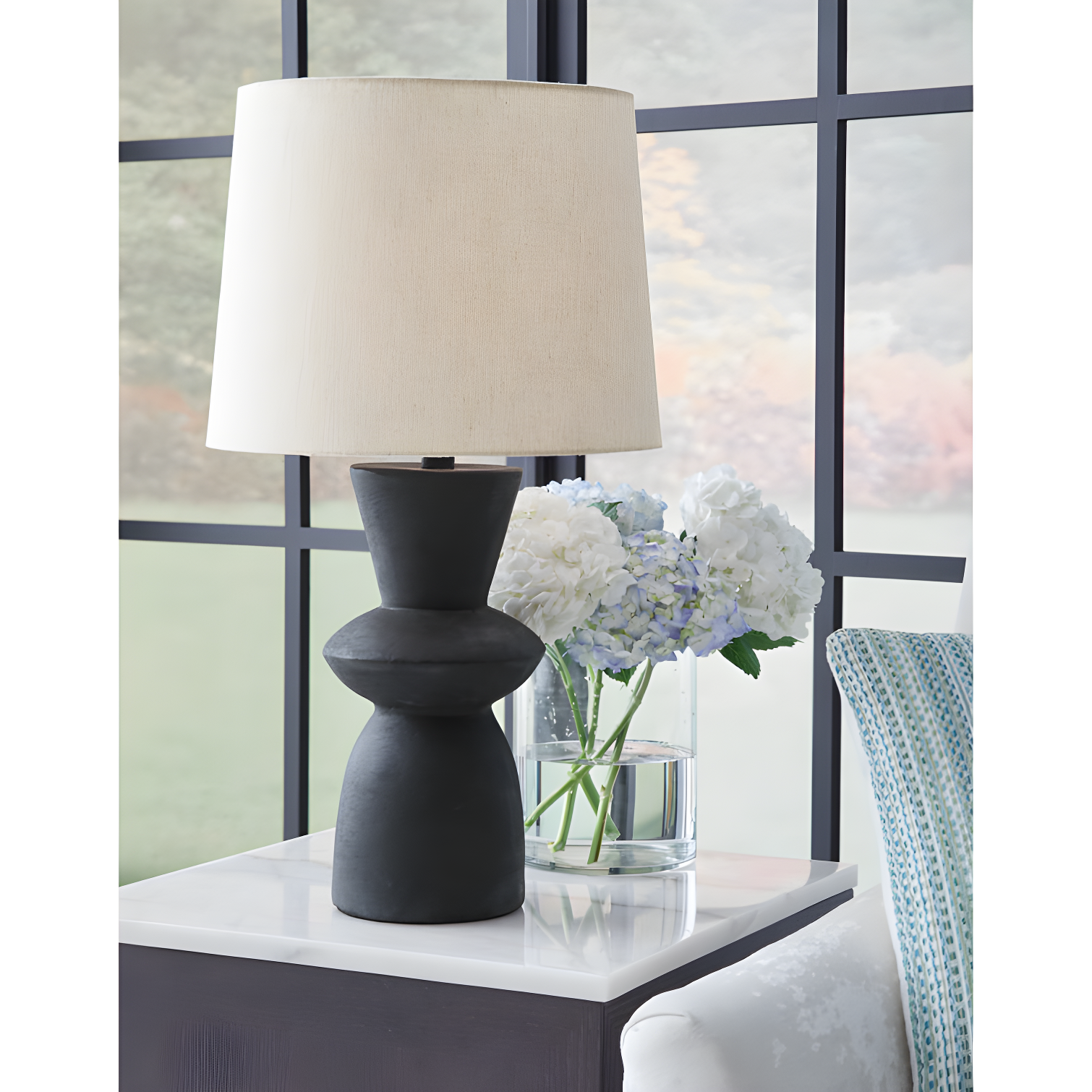 Benjara Solid Wood Table Lamp (Set of 2)