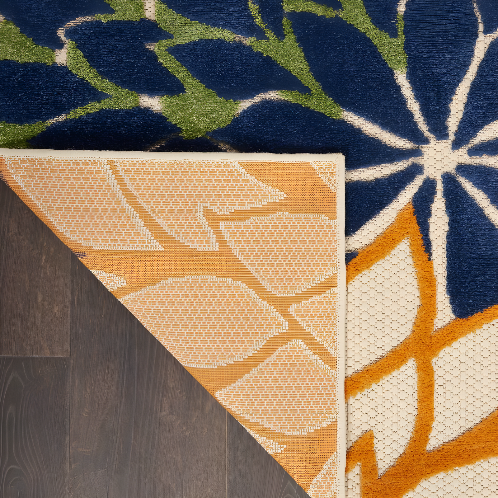 Nourison Aloha Floral Bloom Flatweave High-Low Indoor Outdoor Runner Rug Multicolor 2'3" x 10'