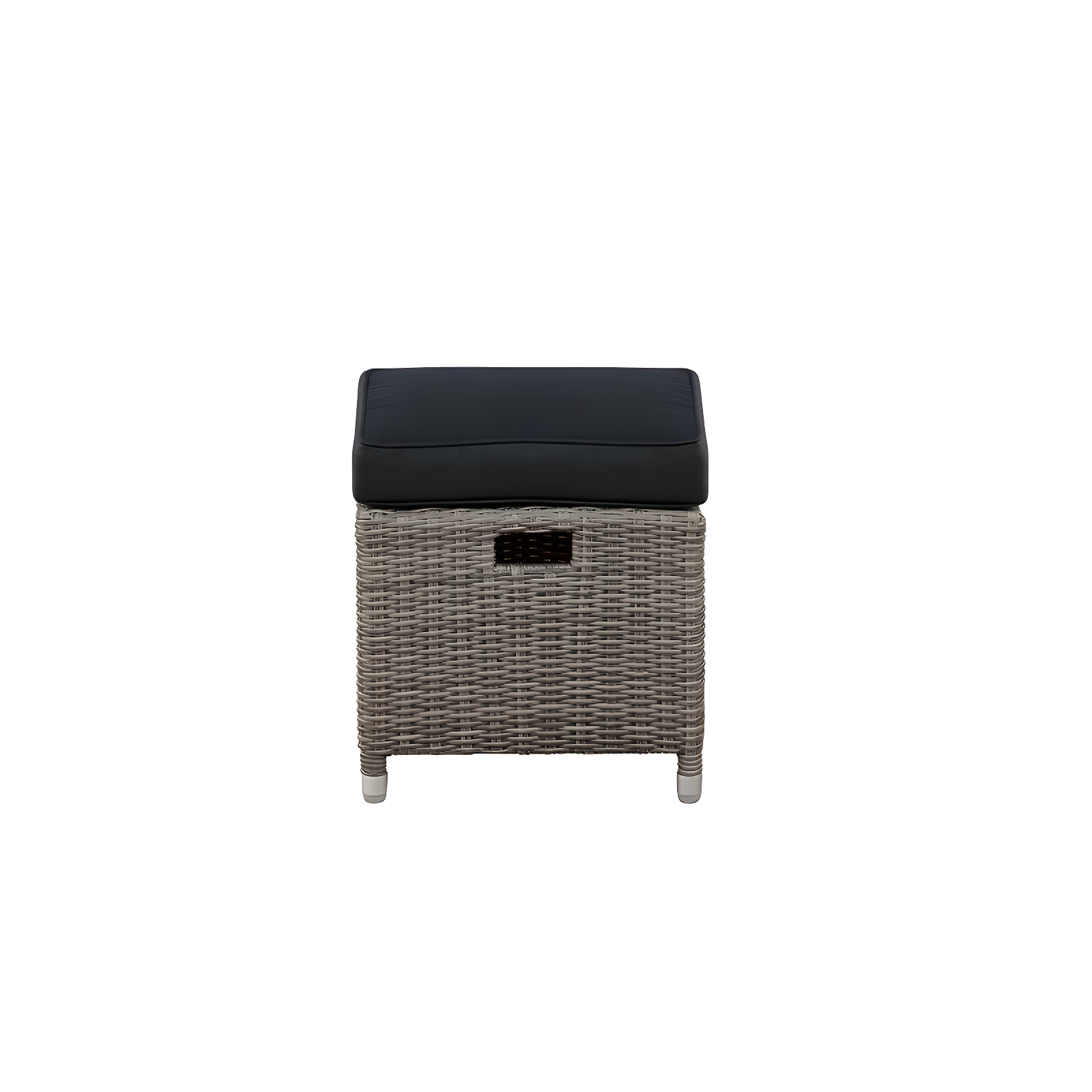 Monaco 2pc Wicker Outdoor Recliner & Ottoman - Gray - Alaterre Furniture: All-Weather, Water-Resistant Patio Set