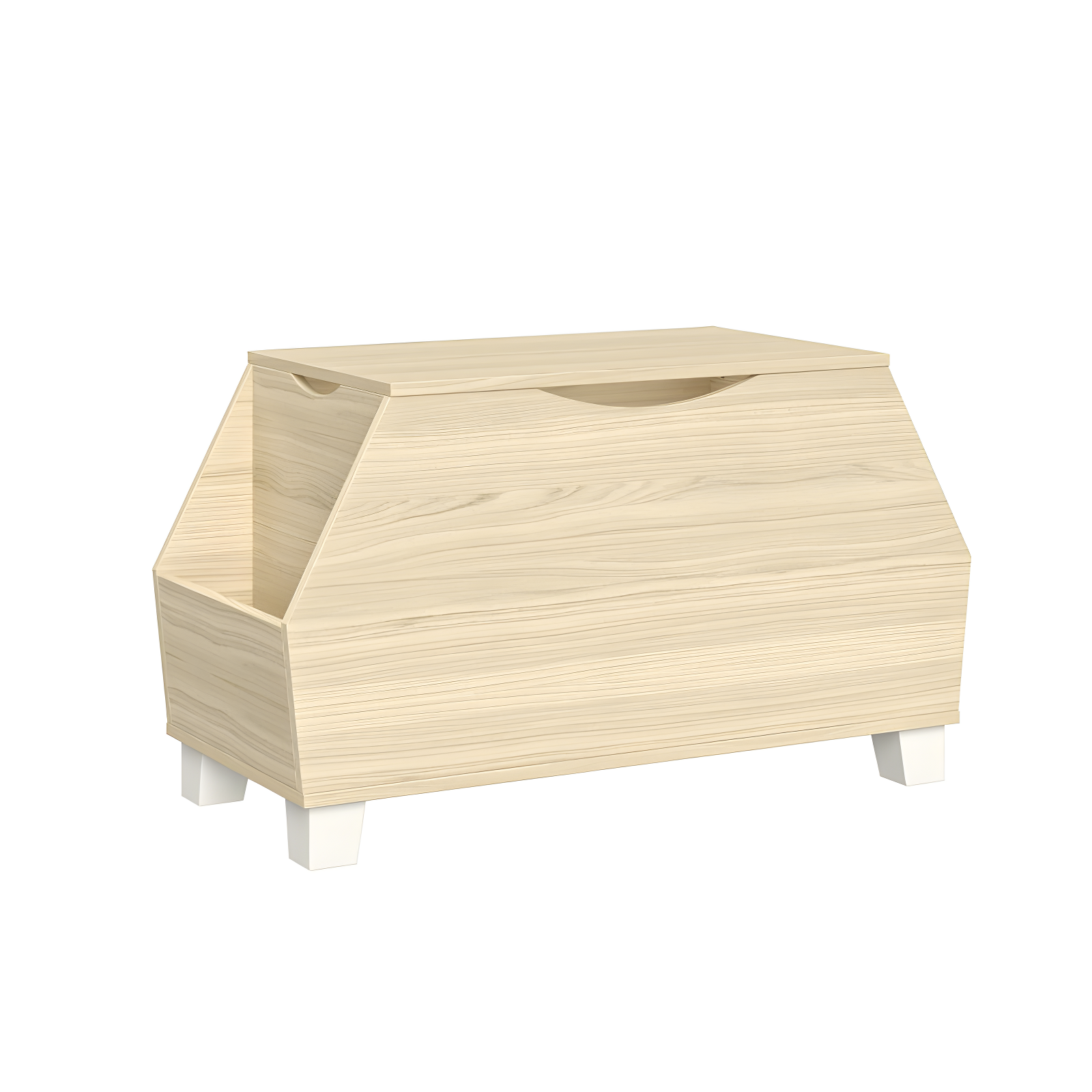 RiverRidge Home RiverRidge Kids Playroom Catch-All Game and Toy Storage Organizer Box with Side Bookshelves