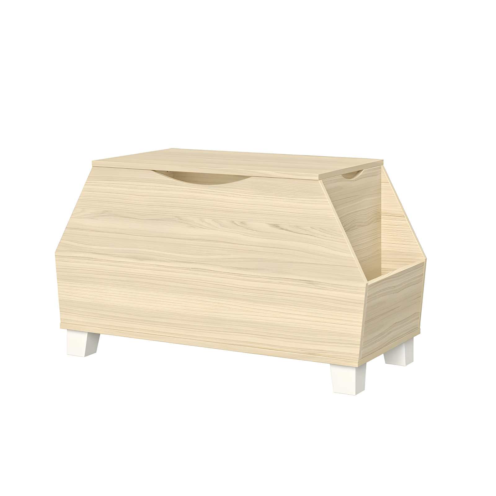 RiverRidge Home RiverRidge Kids Playroom Catch-All Game and Toy Storage Organizer Box with Side Bookshelves