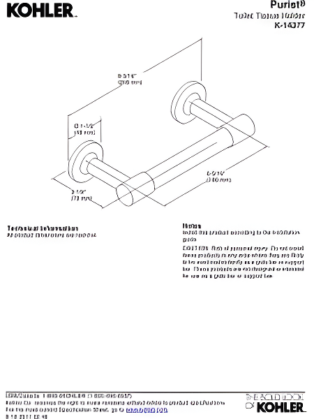 Purist® Pivoting Toilet Paper Holder, Wall-Mount Bathroom Toilet Paper Holder