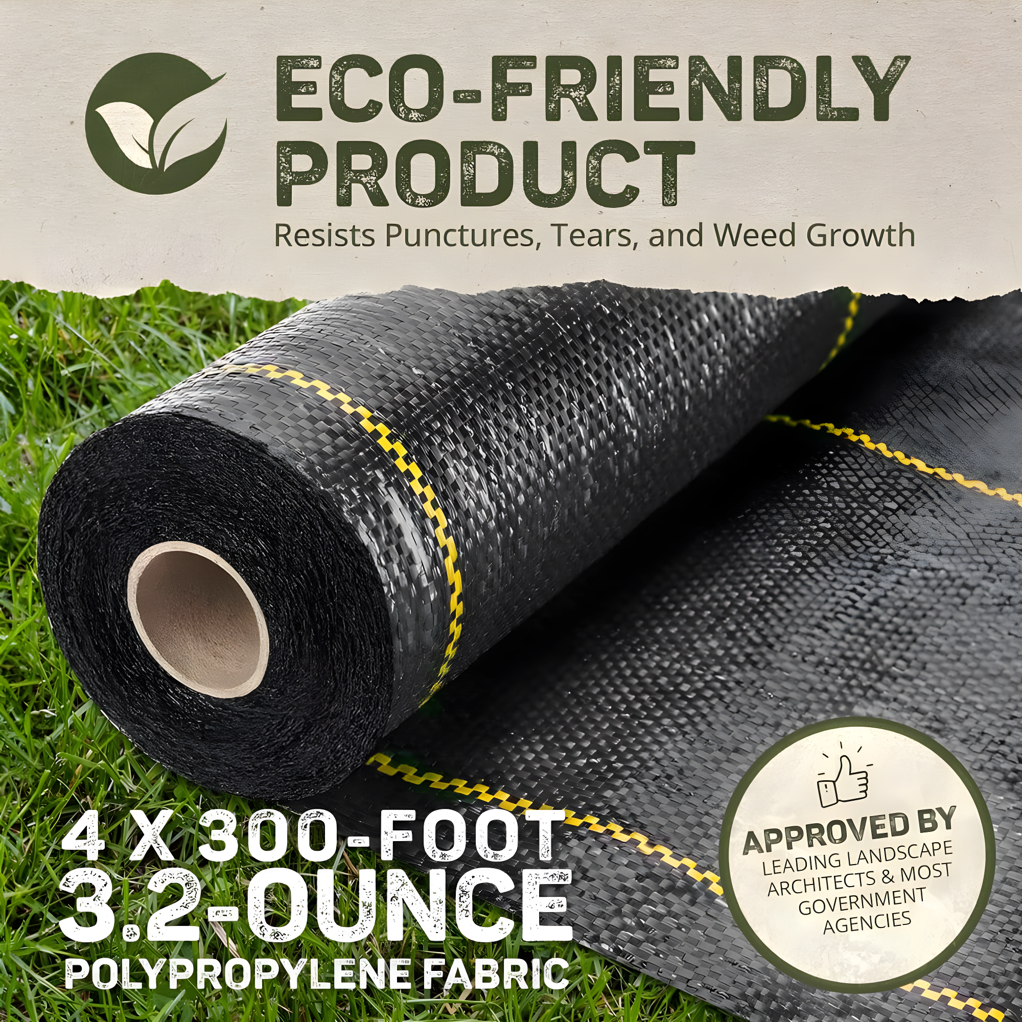 DeWitt Sunbelt Woven Weed Barrier Landscape Fabric Ground Cover (Set of 2)