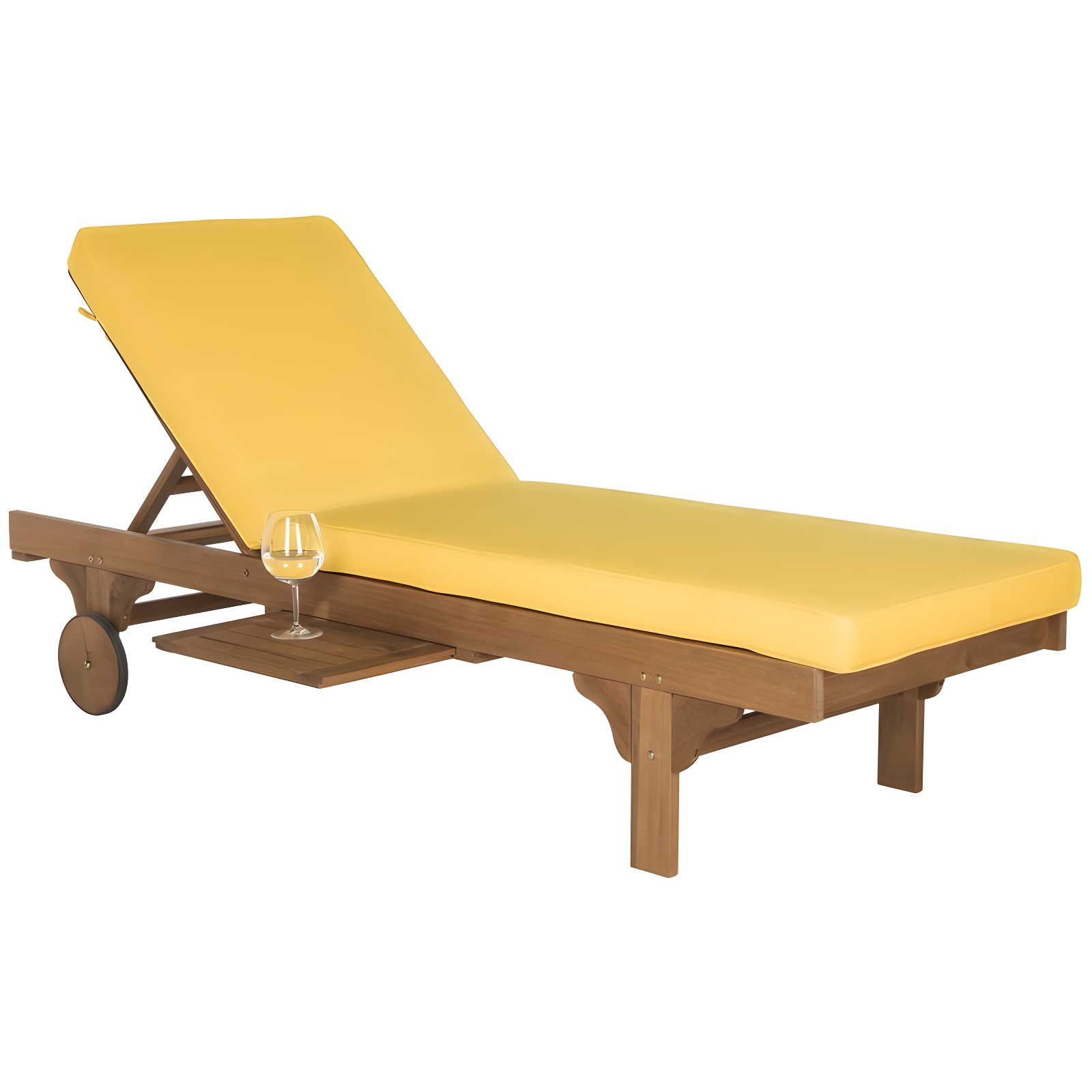 Newport Lounge Chair - Outdoor - PAT7022 - Natural/Yellow -Safavieh