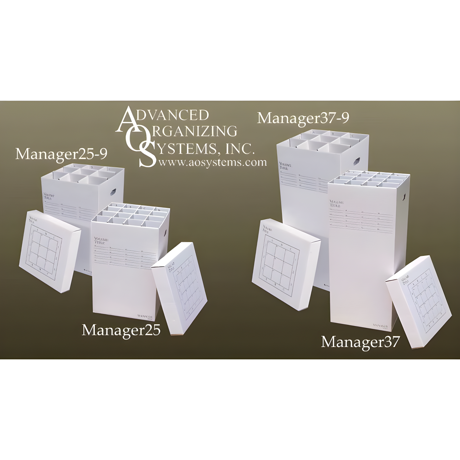 Advanced Organizing Systems Cardboard Rolled Files Box