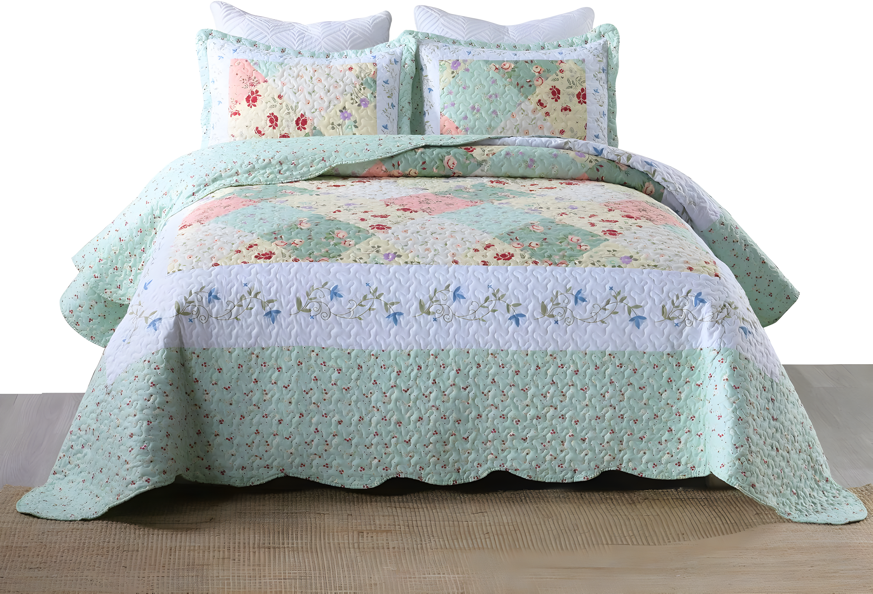 MarCielo Floral Quilt Set