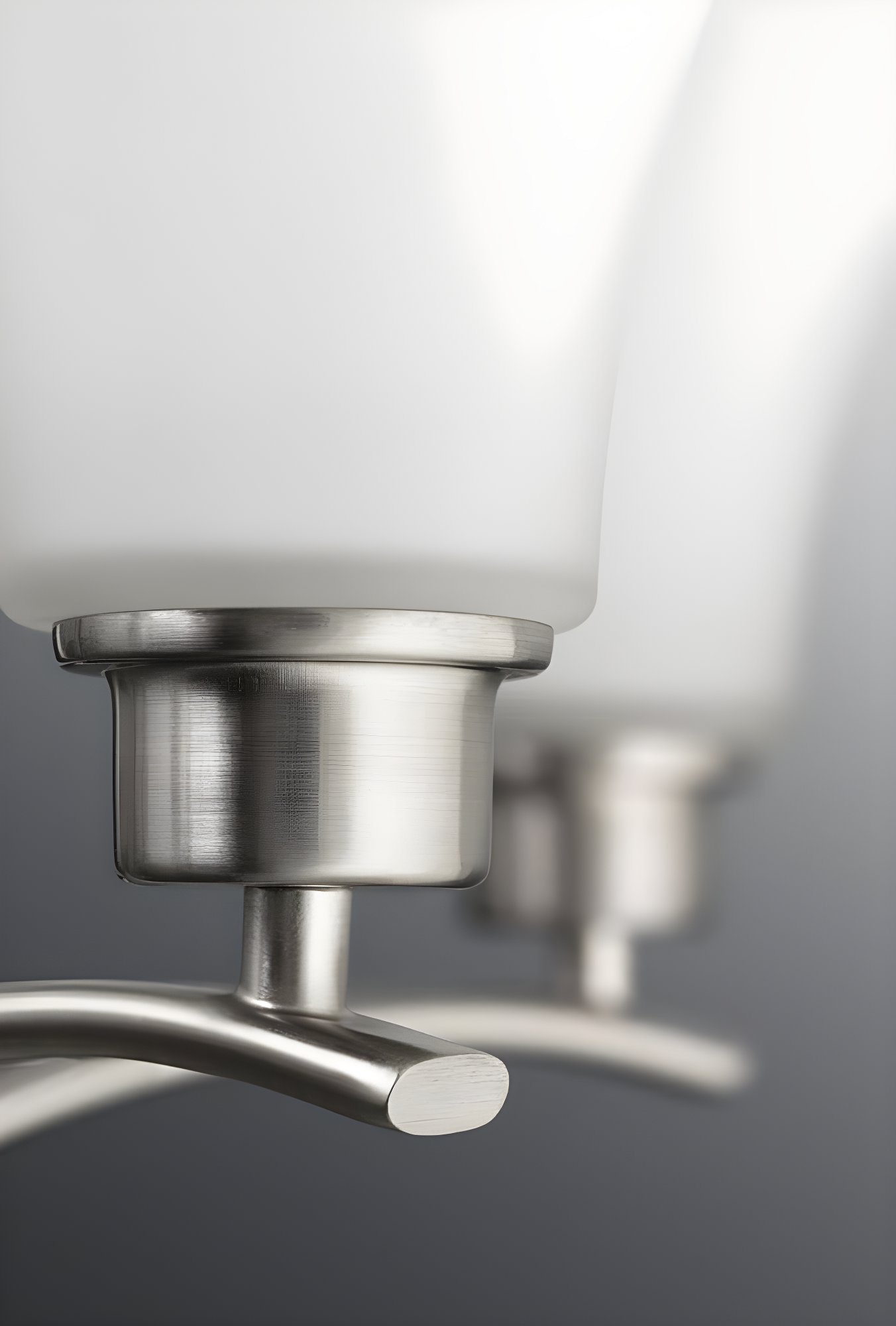 Progress Lighting Joy 9-Light Two-Tier Chandelier, Brushed Nickel, Etched White Fluted Glass