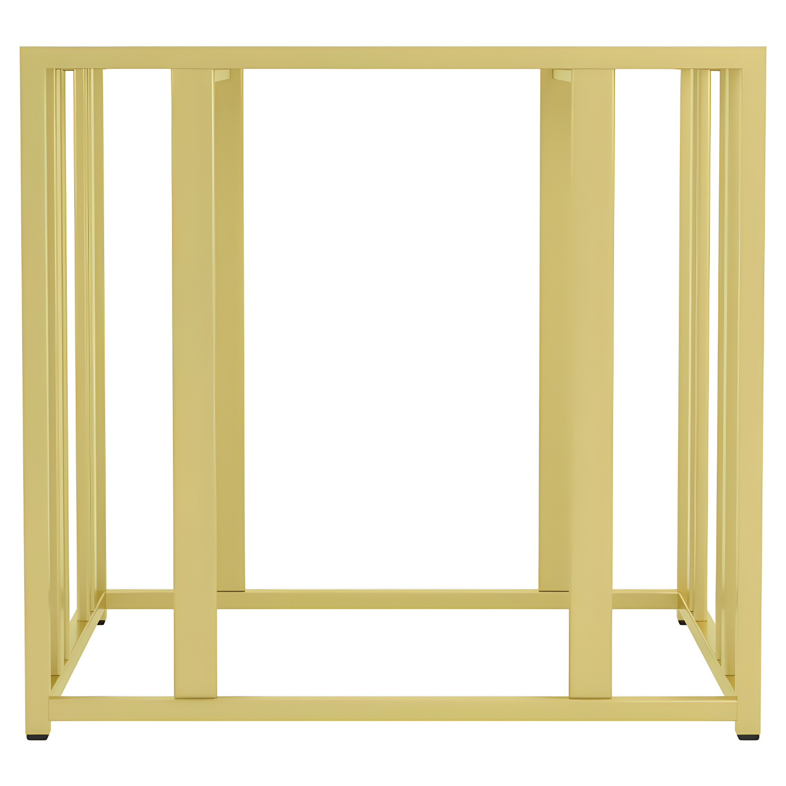 Adri Square End Table with Glass Top Matte Brass - Coaster