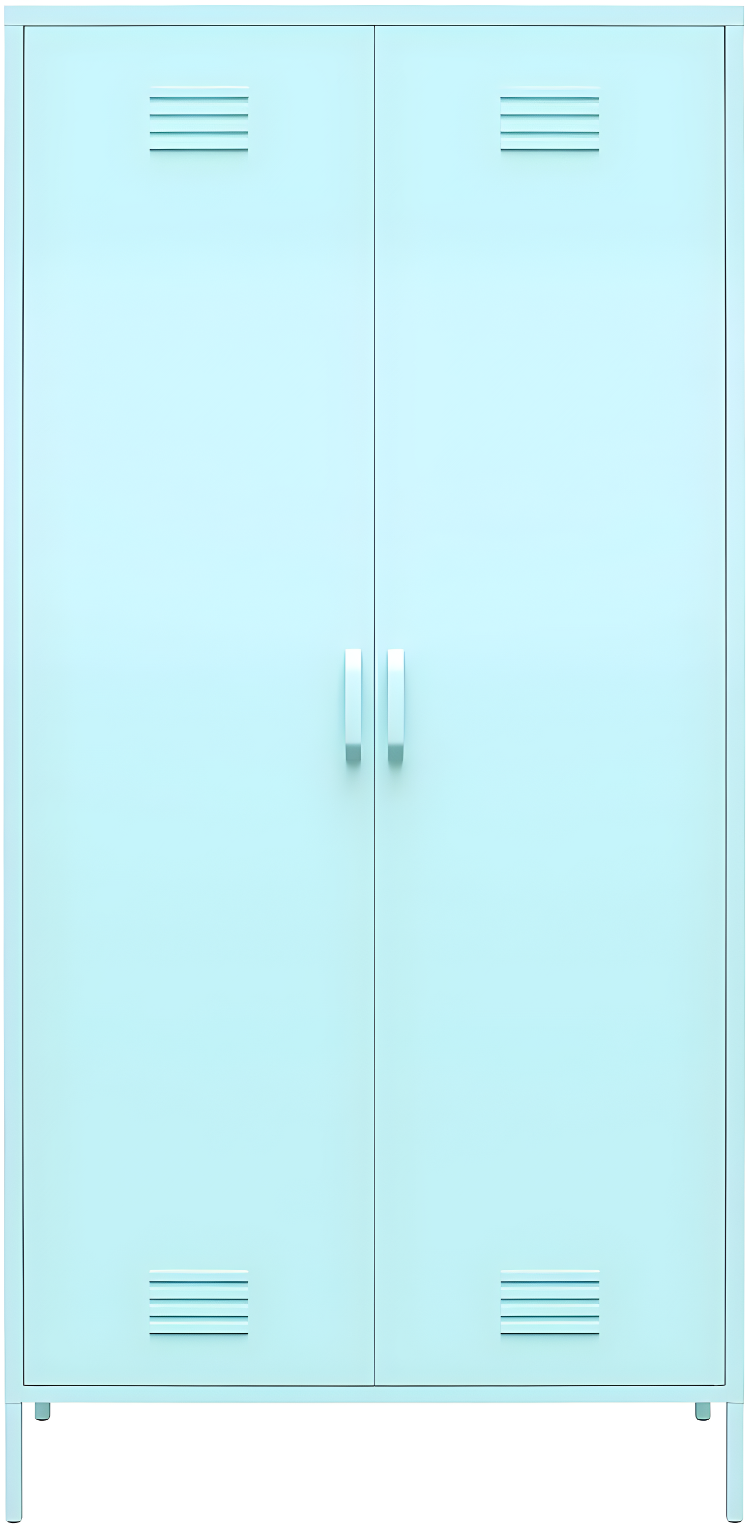 Cache 2 Door Tall Metal Locker Style Storage Cabinet