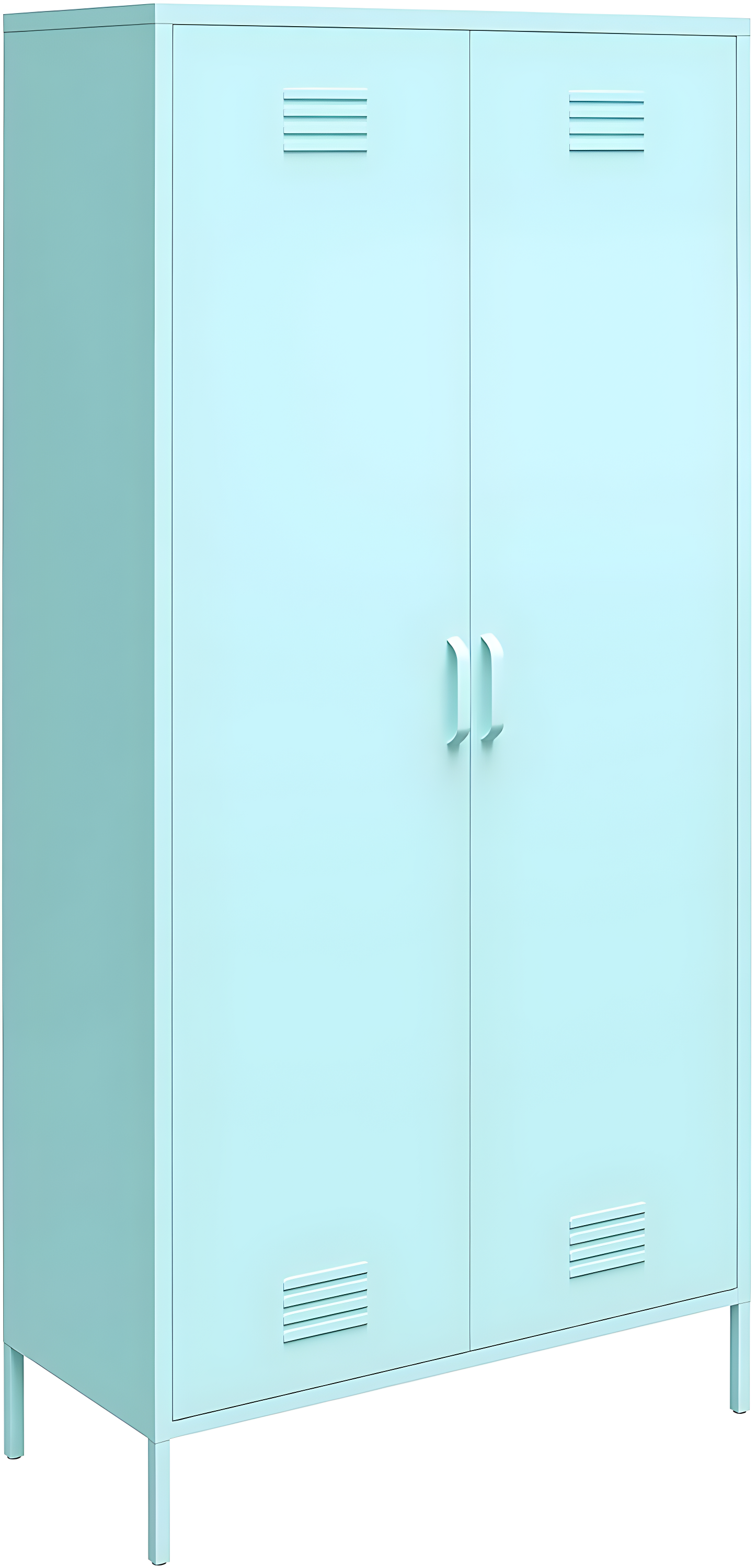 Cache 2 Door Tall Metal Locker Style Storage Cabinet