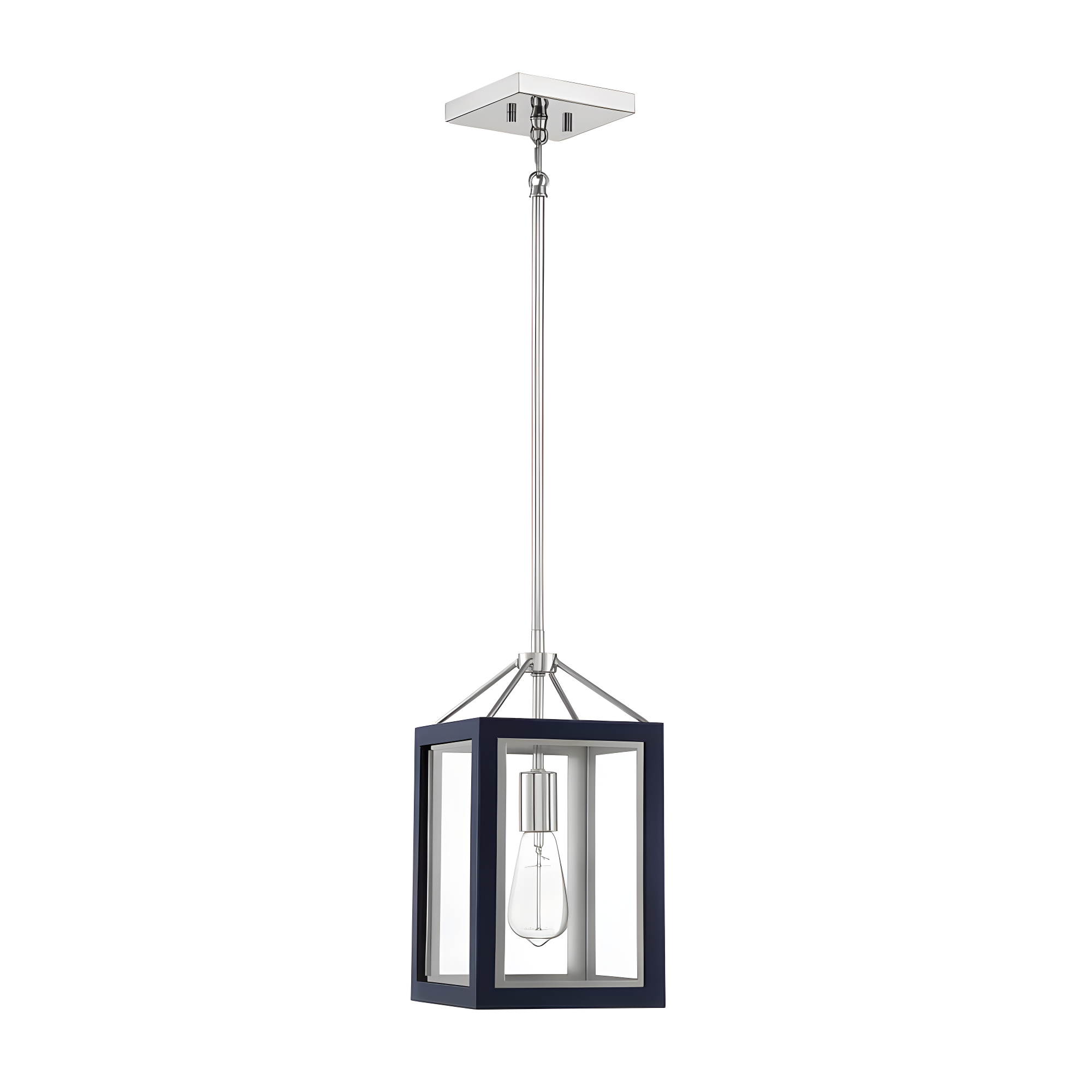 Savoy House Carlton 1 - Light Pendant in  Navy/Polished Nickel