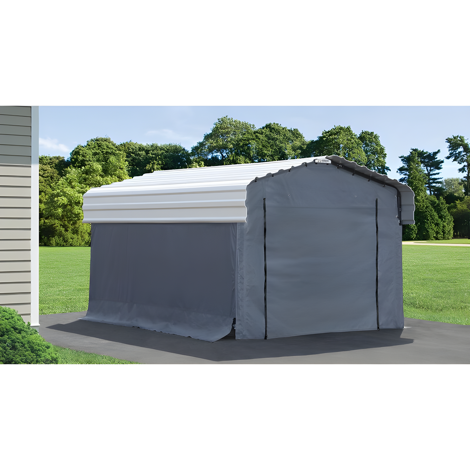 Arrow Enclosure Kit for Arrow Carport 10ft x 15ft Gray