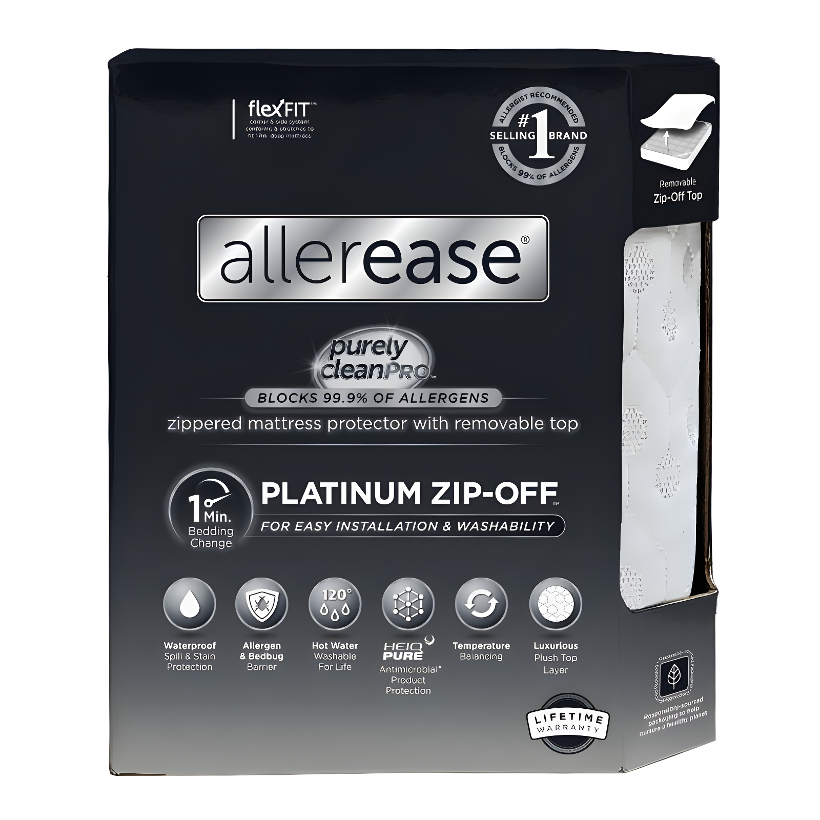 AllerEase Zipper Mattress Protector Case Pack