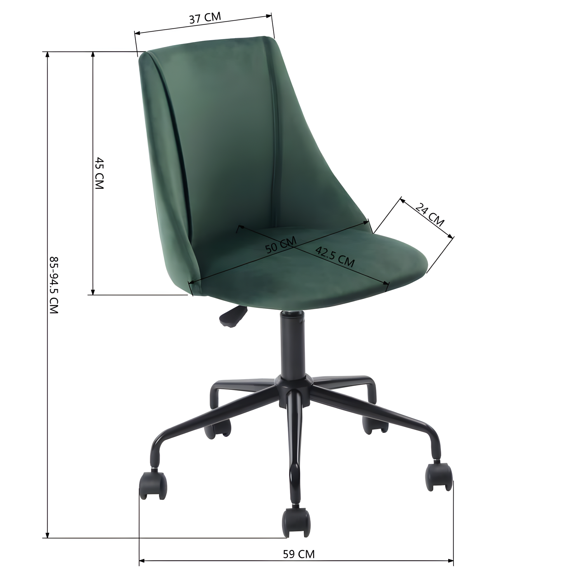Rochelle Velvet Task Chair