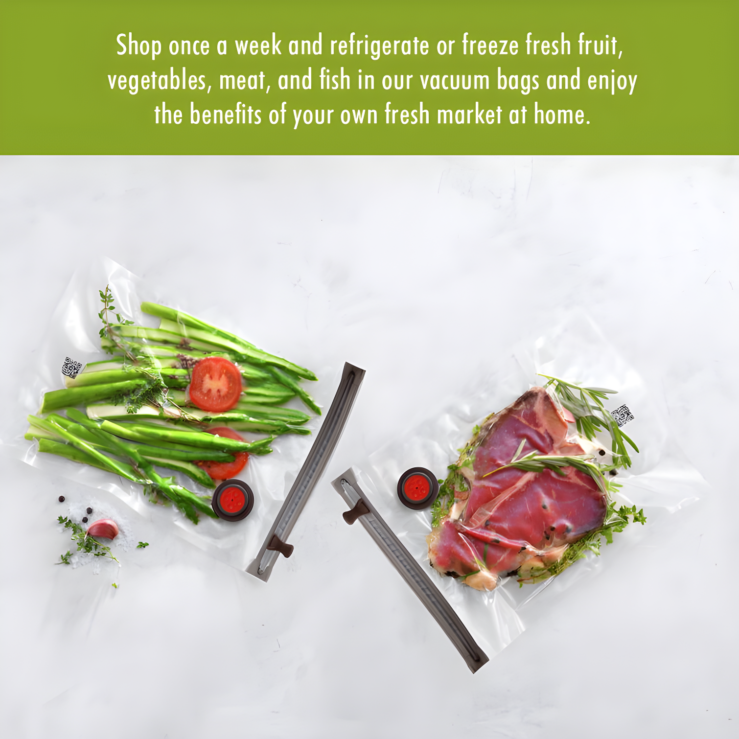 ZWILLING J.A. Henckels ZWILLING Fresh & Save Small Vacuum Sealer Bags 1/2 Gallon, Reusable Snack Bags, Meal Prep (Set of 10)